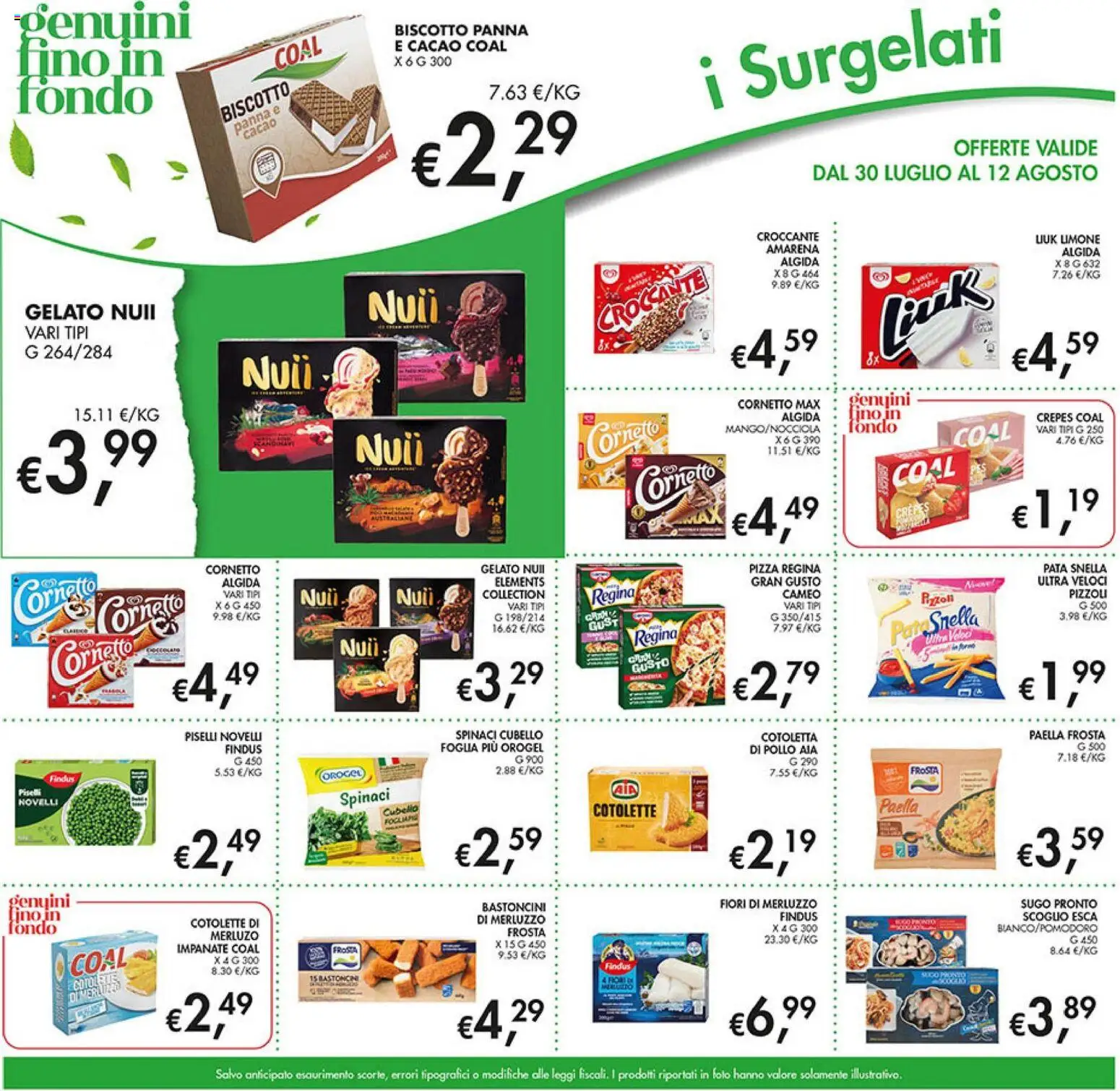 Volantino Coal del 30/07/2026 | Pagina: 11 | Prodotti: Merluzzo, Panna, Limone, Amarena
