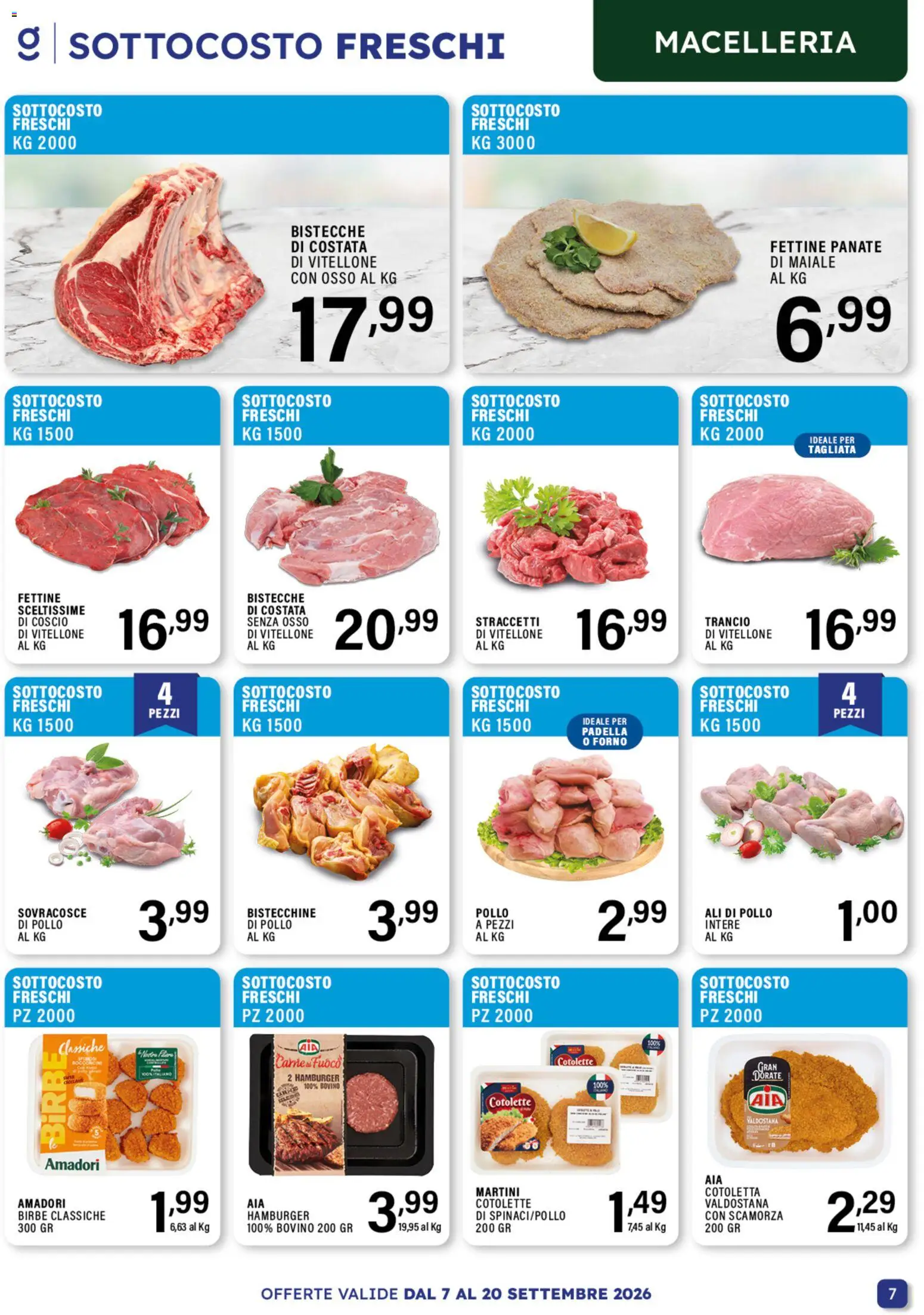 Volantino GECOP del 07/09/2026 | Pagina: 7 | Prodotti: Bovino, Martini, Forno, Ali di pollo