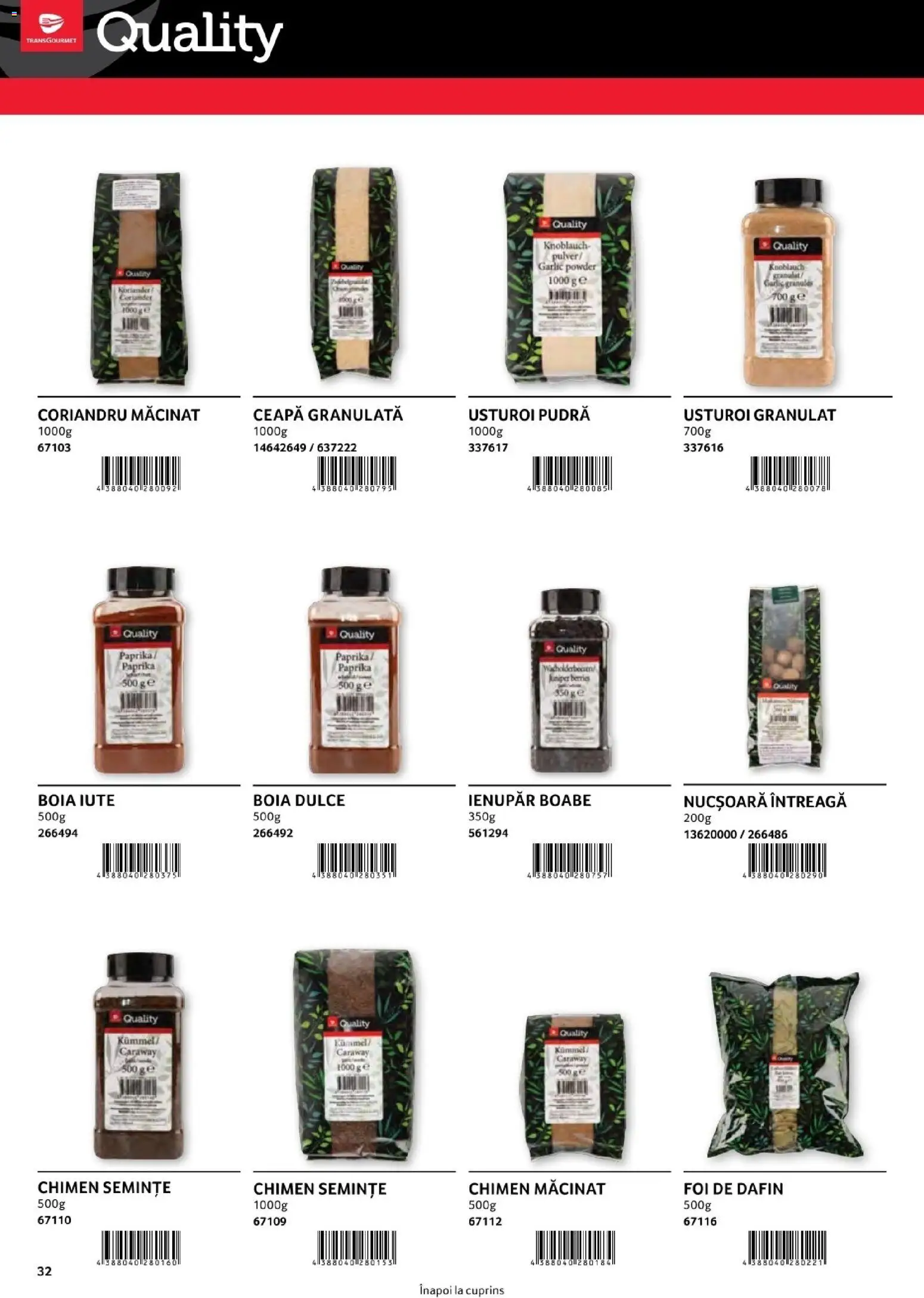 Noul catalog Selgros – valabil de la 01.08.2026 | Pagină: 32 | Produse: Pudră, Semințe, Ceapă, Usturoi