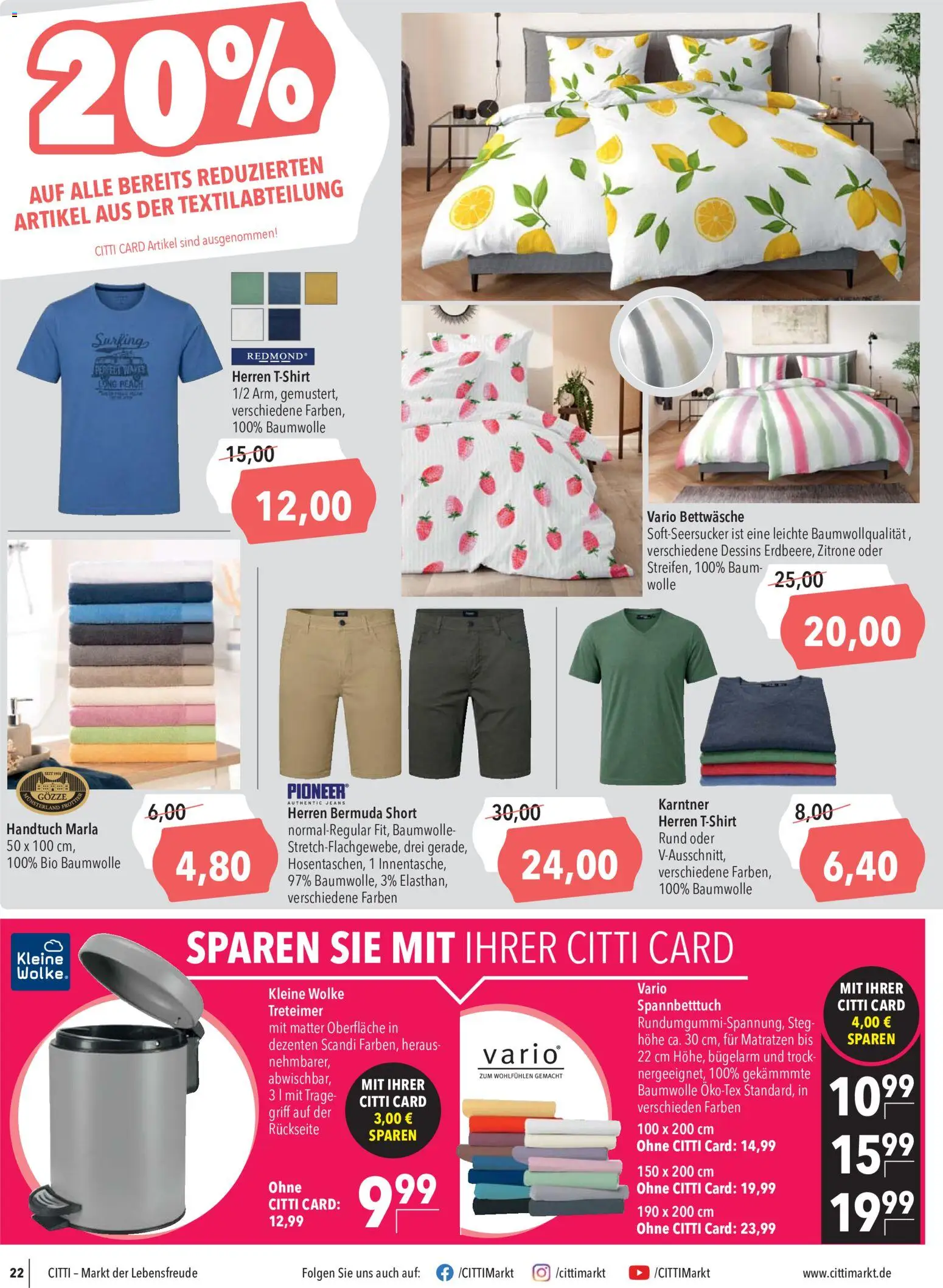 CITTI Markt Prospekt – gültig ab 24.06.2026 | Seite: 24 | Produkte: Bermuda, Bettwäsche, Zitrone