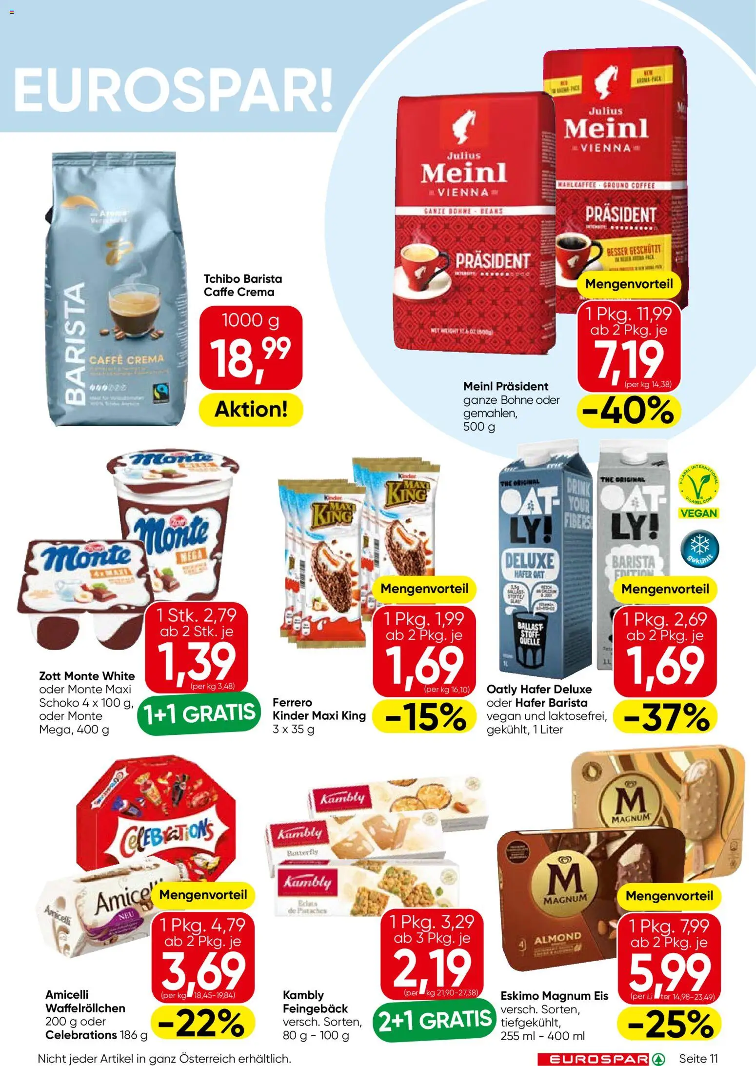 Eurospar Flugblatt gültig ab 21.05.2026 | Seite: 11 | Produkte: Eis