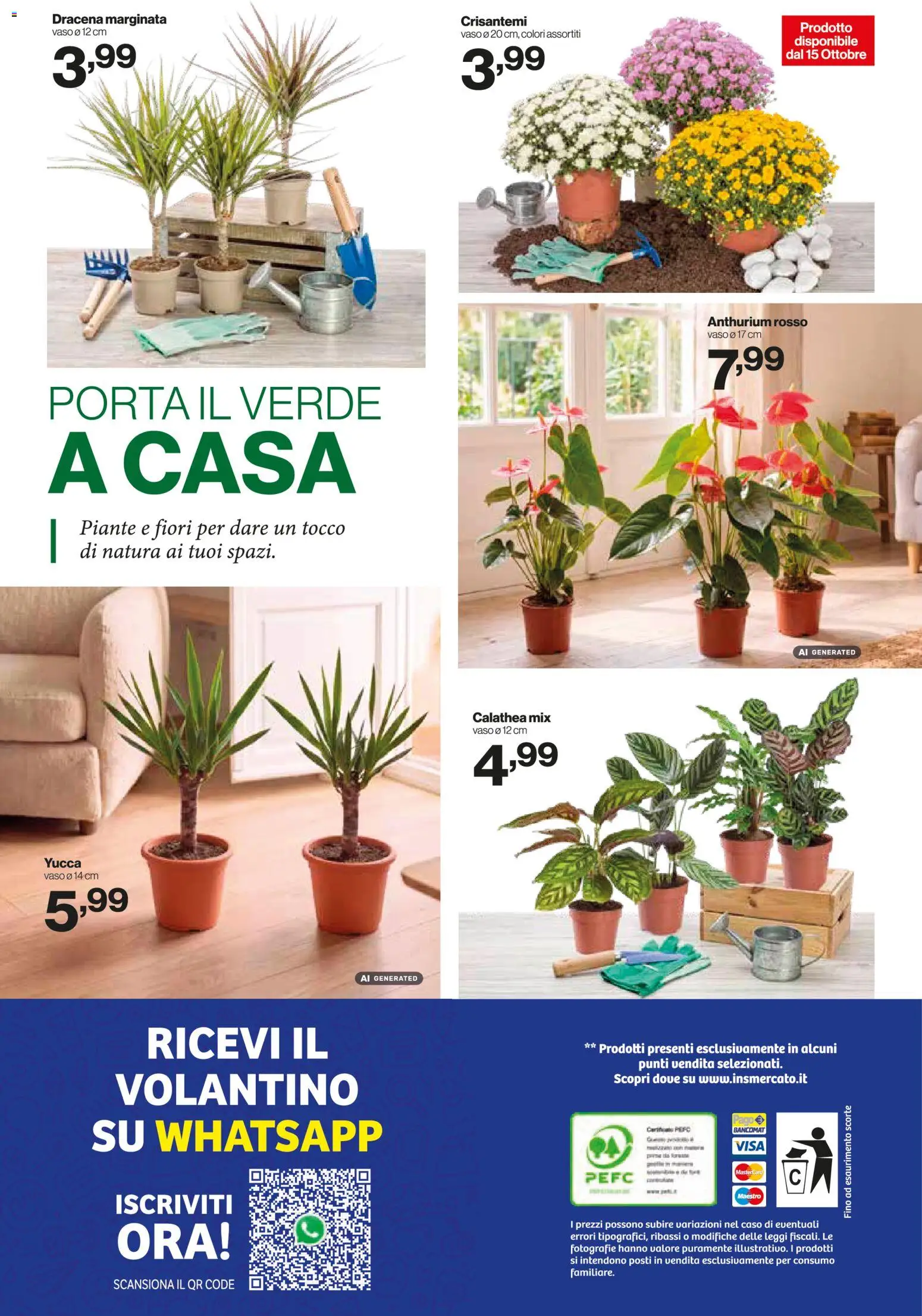 Volantino IN's del 07/10/2026 | Pagina: 24 | Prodotti: Porta, Fiori, Crisantemi, Vaso