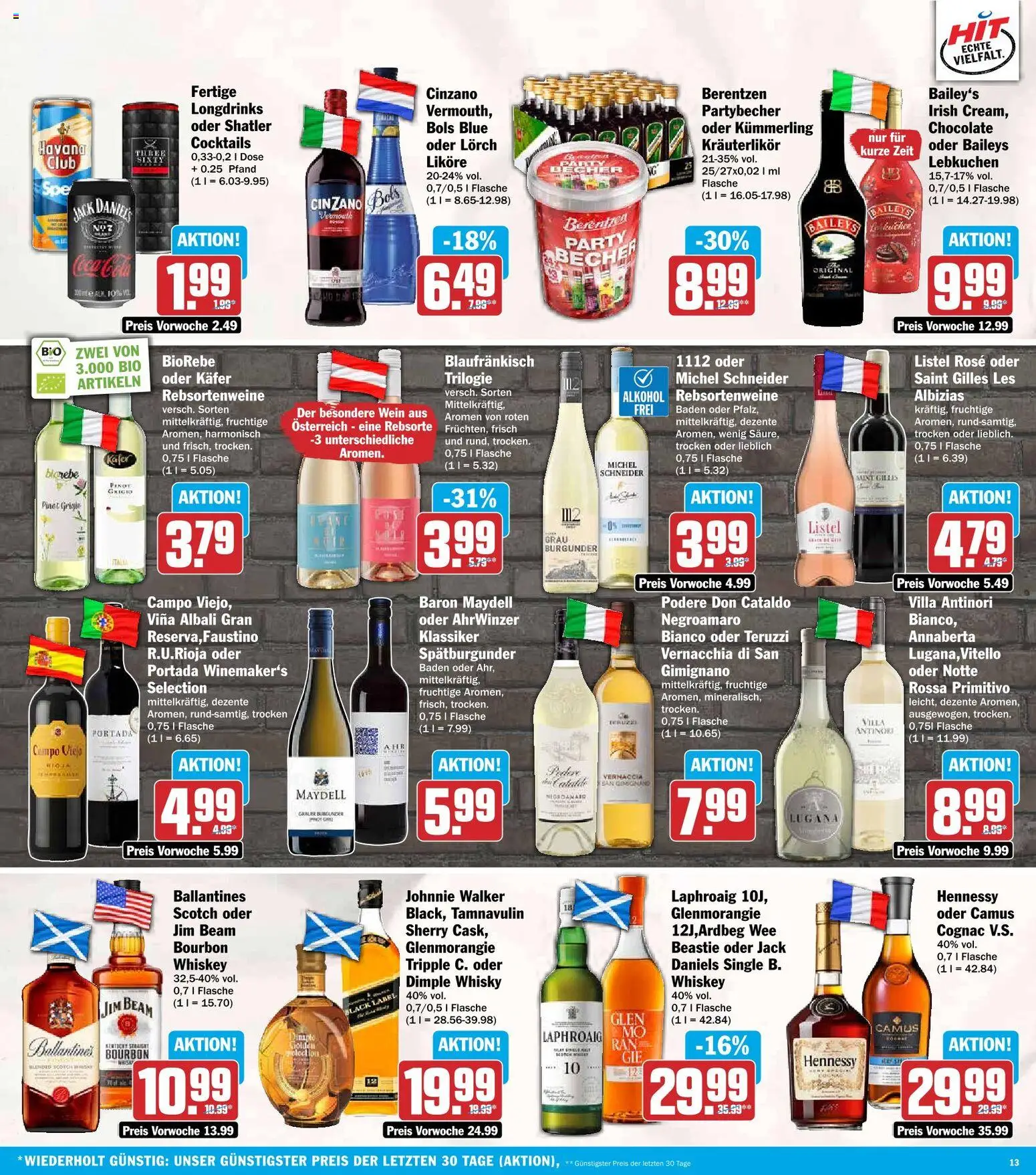 HIT Prospekt – gültig ab 26.10.2026 | Seite: 13 | Produkte: Jim beam, Jack Daniel's, Alkohol, Baileys