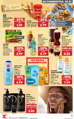 Kaufland Prospekt ab 30.07.2026 gültig | Seite: 23 | Produkte: Shampoo, Spülung, Creme, After Sun