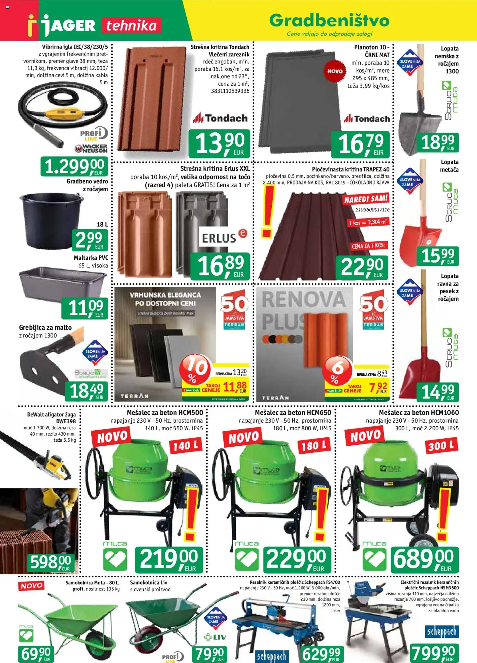 Novi Jager katalog ponudbe – veljaven od 12.08.2026 | Stran: 4 | Izdelki: Rezalnik, Kos, Vedro, Mešalec
