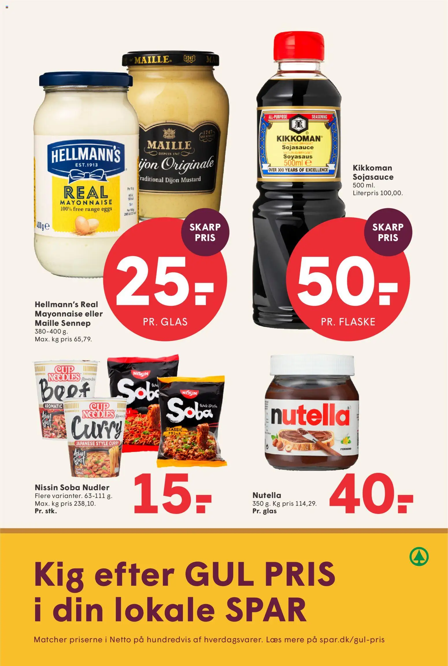 Spar tilbudsavis – gyldig fra 07/08/2026 | Side: 24 | Produkter: Nudler, Sennep, Nutella
