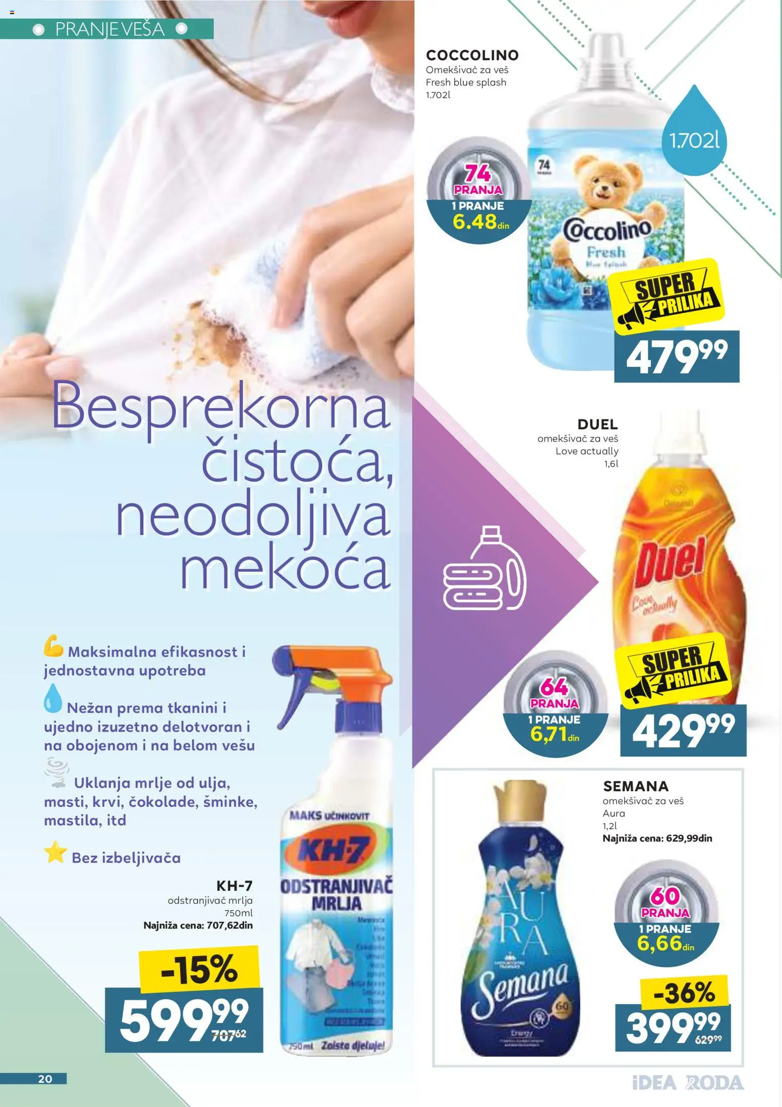 Roda katalog - važi od 28.09.2026 | Strana: 20 | Proizvode: Omekšivač, Coccolino, Omekšivač za veš