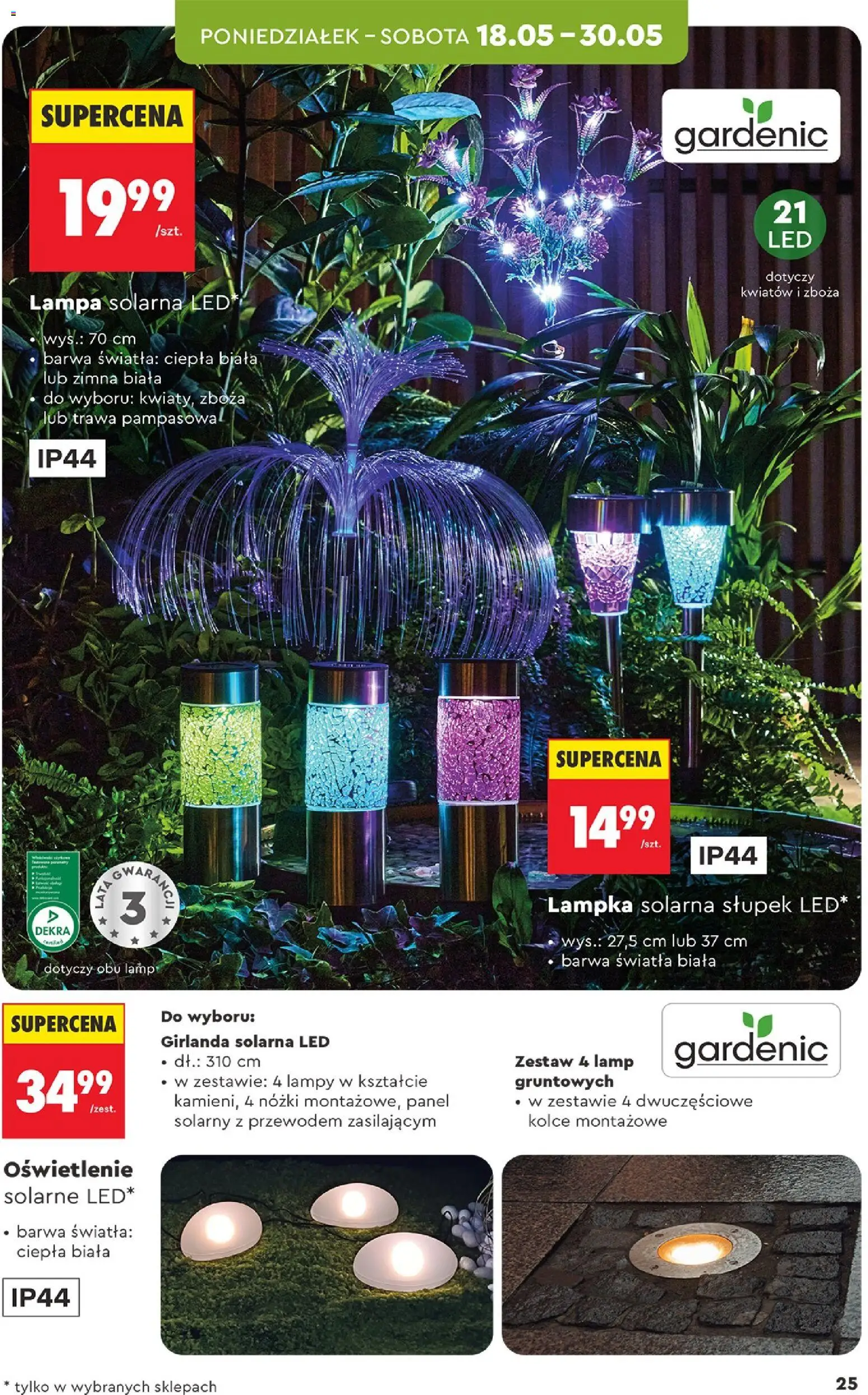 Biedronka gazetka - Hity i inspiracje od 16.05.2026 | Strona: 25 | Produkty: Lampa solarna, Lampa, Trawa pampasowa