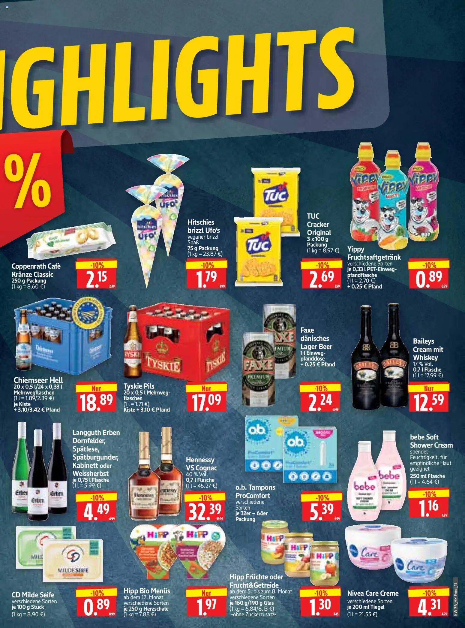 HERKULES Prospekt – gültig ab 31.08.2026 | Seite: 11 | Produkte: Tyskie, Hennessy, Creme, Whiskey