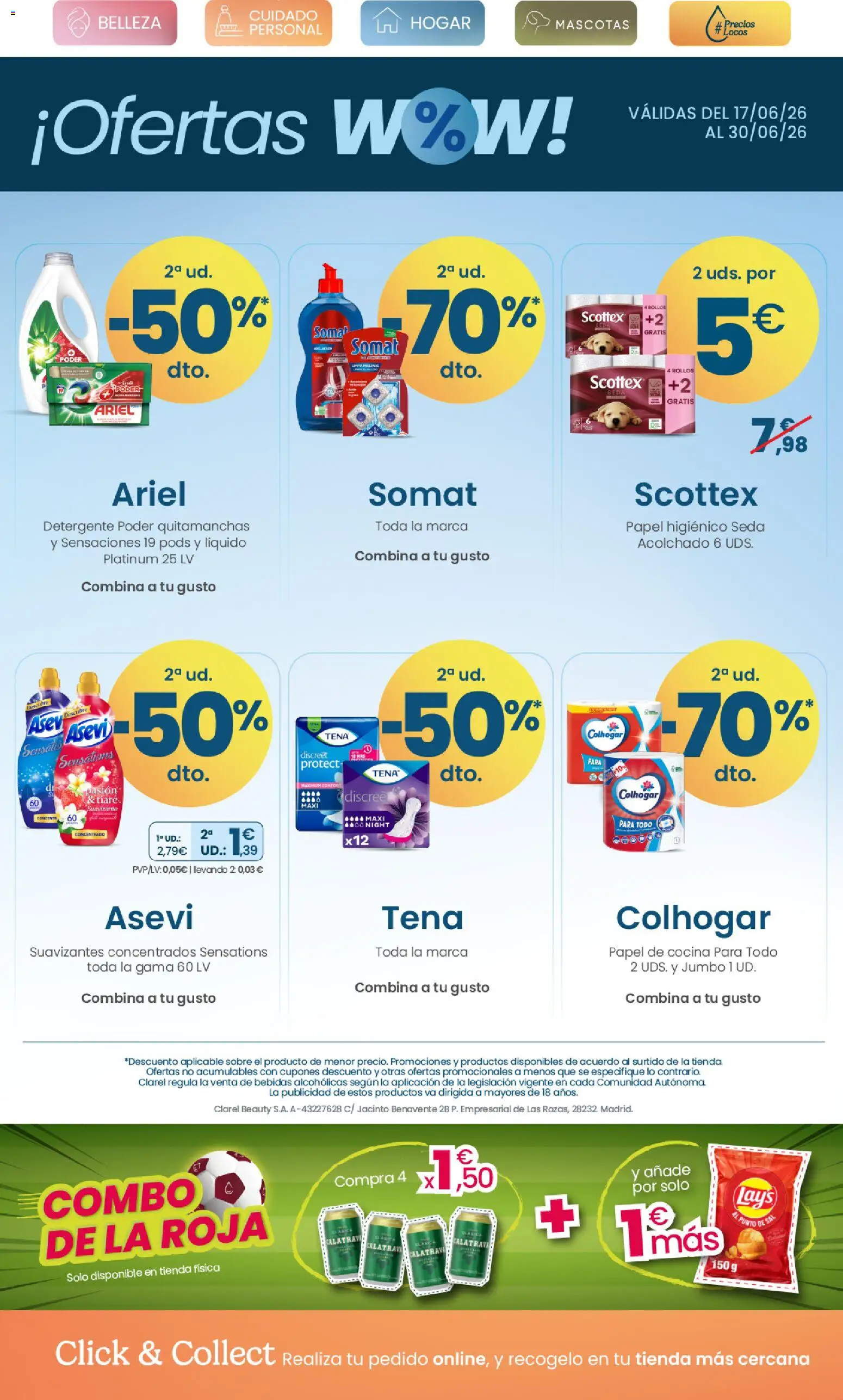 Clarel folleto │ válido desde el 17.06.2026 | Página: 14 | Productos: Quitamanchas, Detergente, Papel higienico, Cocina