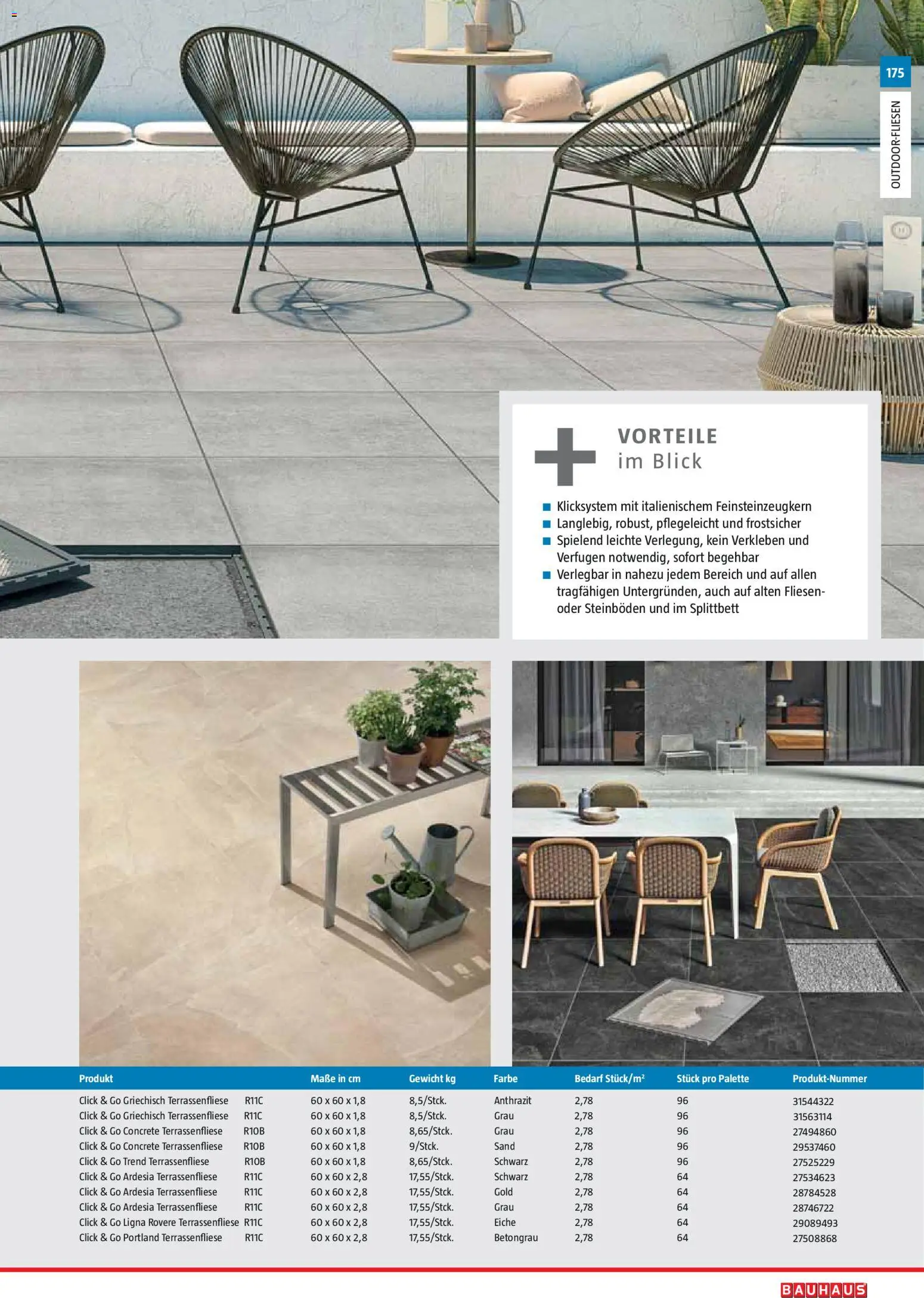 Bauhaus Gartenbaumaterialien 2026 – gültig ab 02.03.2026 | Seite: 175 | Produkte: Gewicht