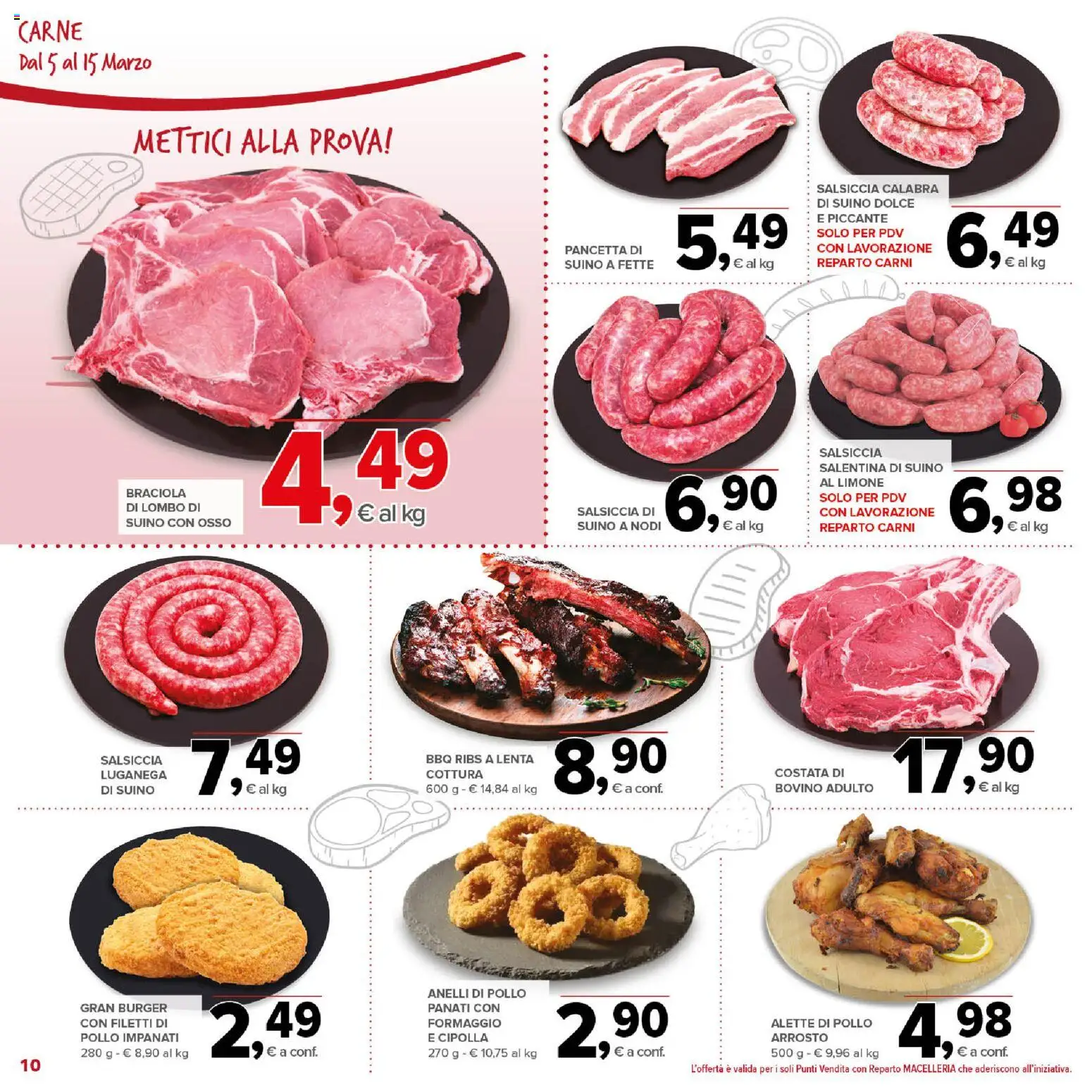 Volantino Todis del 05.03.2026 | Pagina: 10 | Prodotti: Arrosto, Pollo, Pancetta, Suino