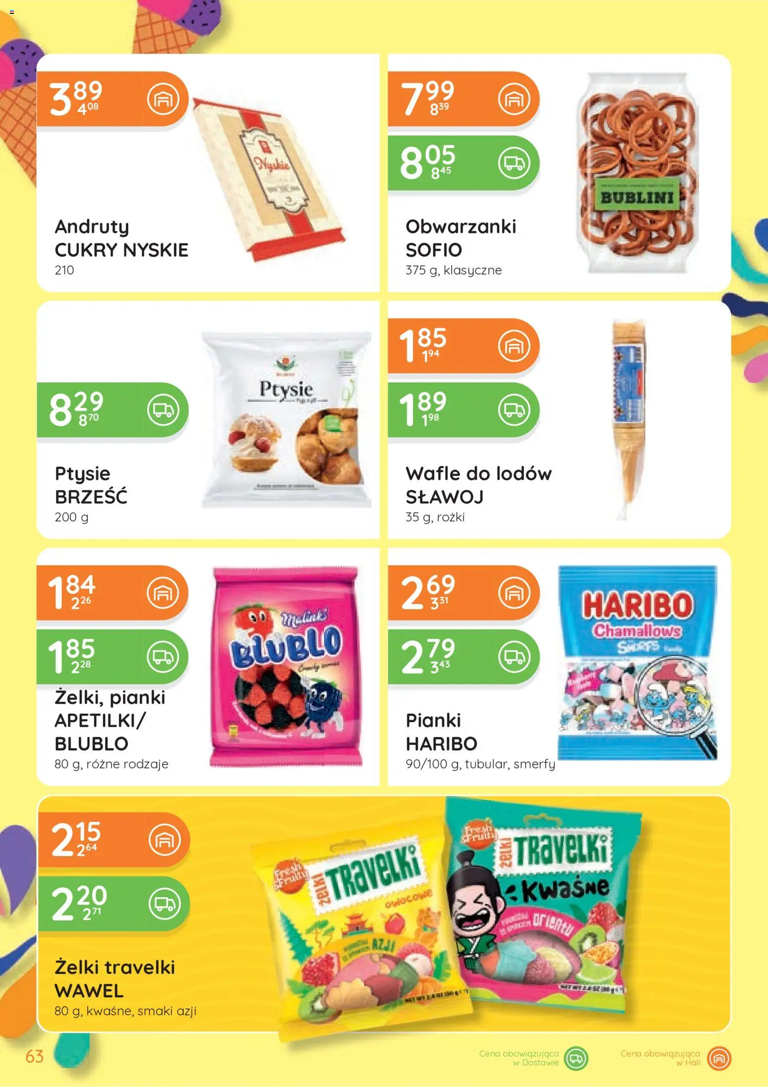Eurocash gazetka od 25.06.2026 | Strona: 63 | Produkty: Wafle, Żelki, Pianki