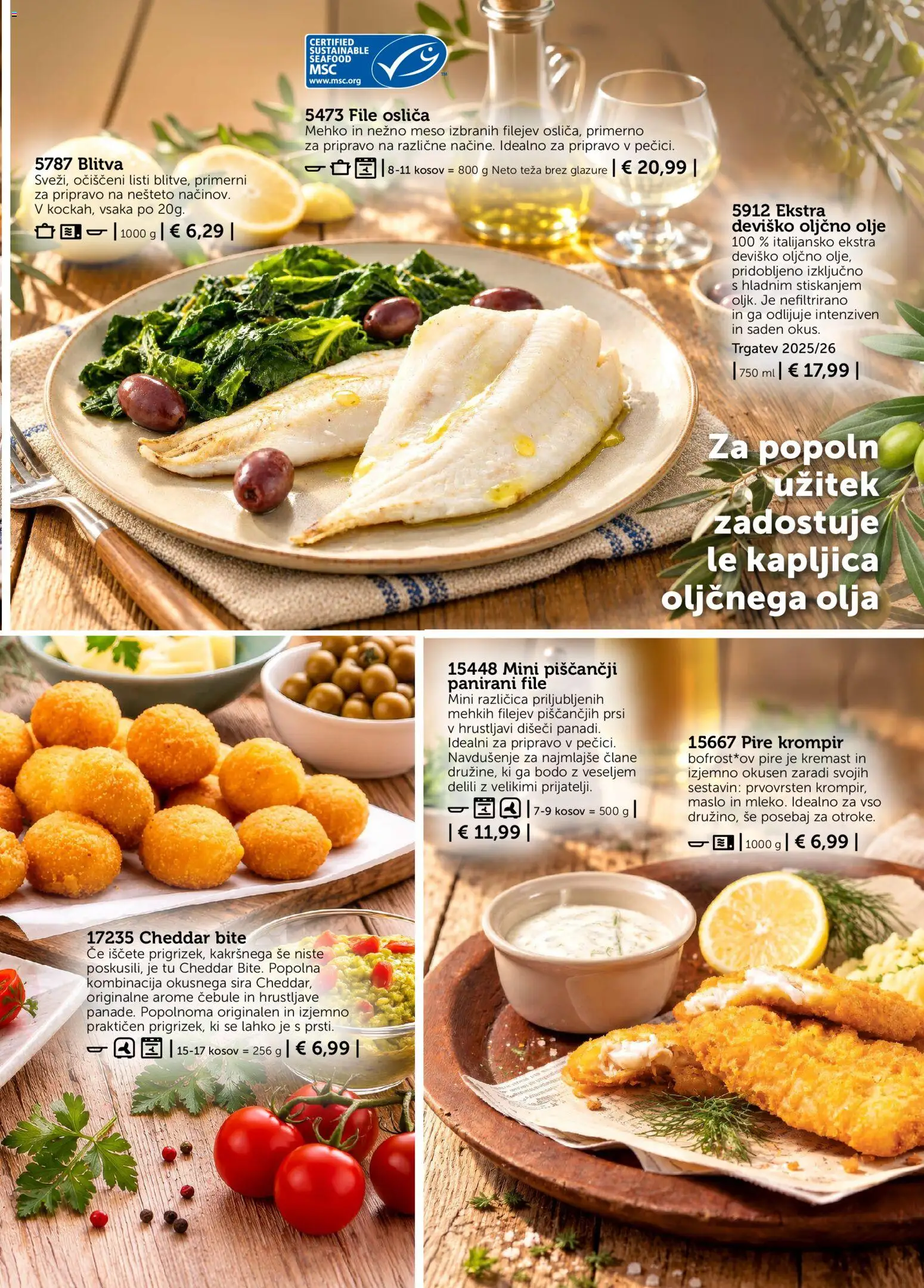 Novi Bofrost katalog ponudbe – veljaven od 02.11.2026 | Stran: 3 | Izdelki: Teza, Oljčno olje, Maslo, Olje