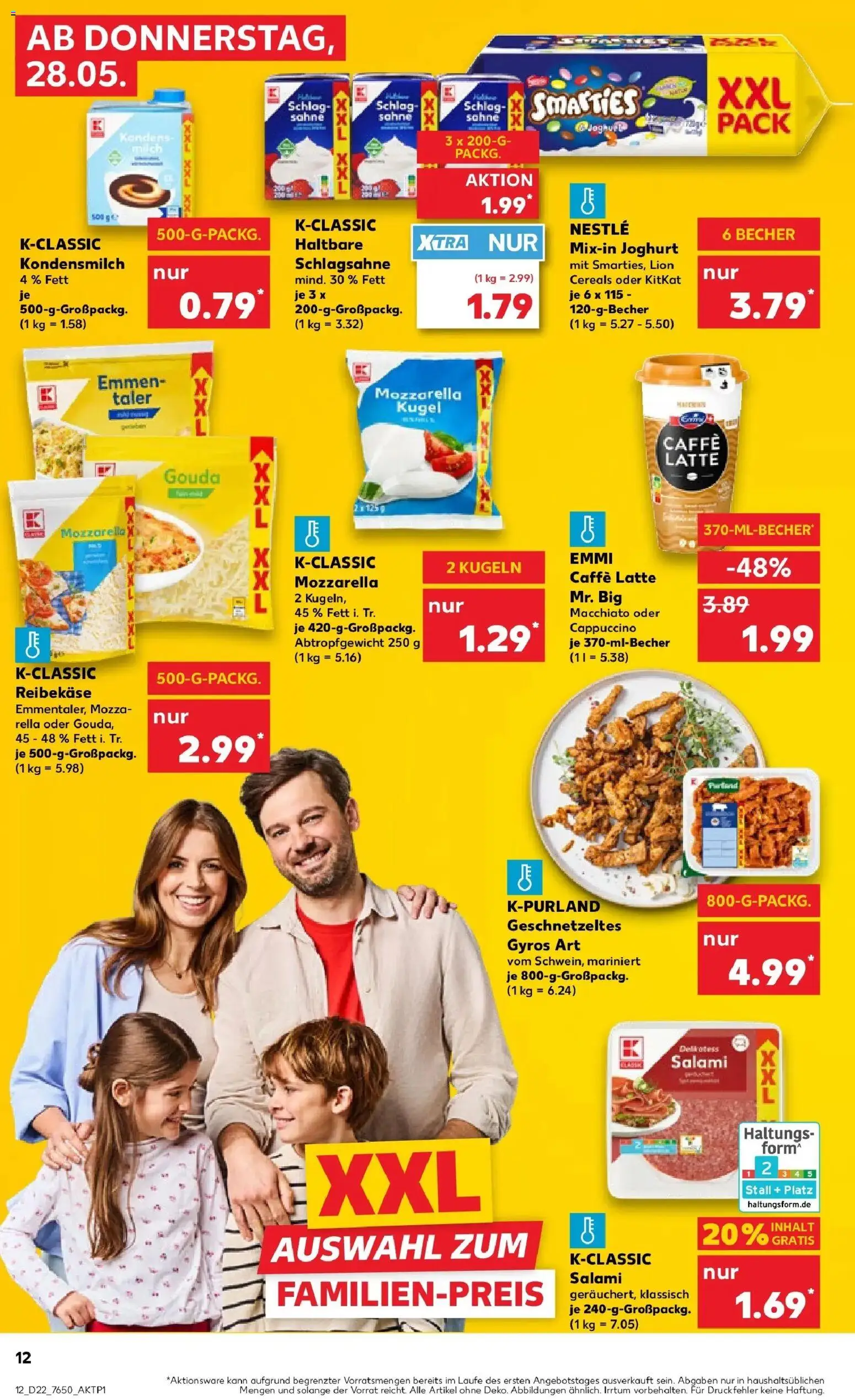 Kaufland Prospekt Vilshofen An Der Donau – gültig ab 26.05.2026 | Seite: 17 | Produkte: Milch, Gouda, Smarties, Reibekase