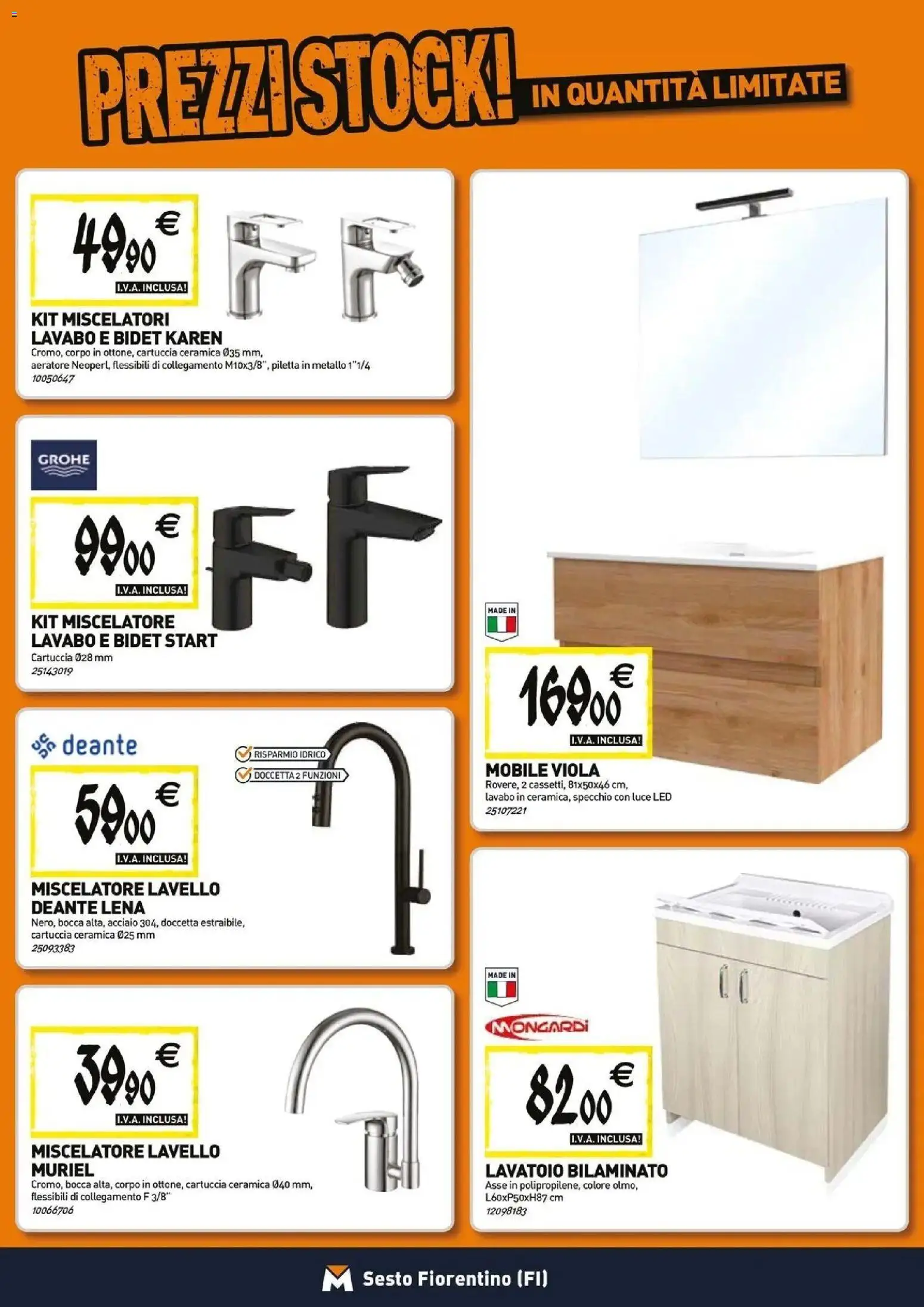 Volantino TECNOMAT del 27/08/2026 | Pagina: 5 | Prodotti: Mobile, Lavello, Specchio, Luce LED