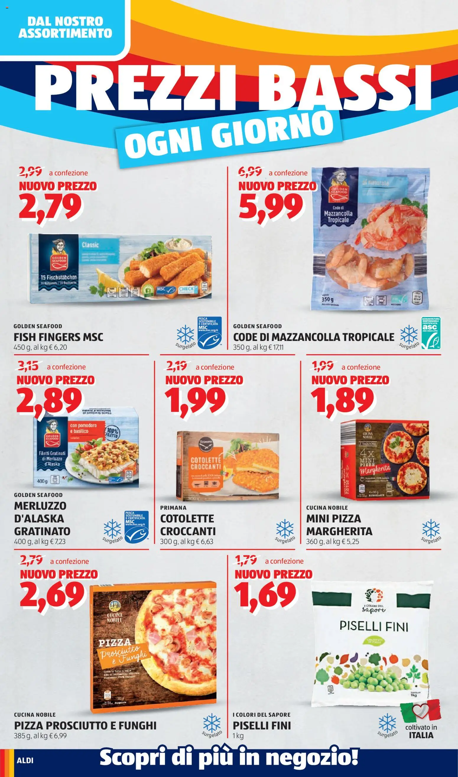 Volantino Aldi del 01.06.2026 | Pagina: 6 | Prodotti: Pizza, Pomodoro, Prosciutto, Basilico