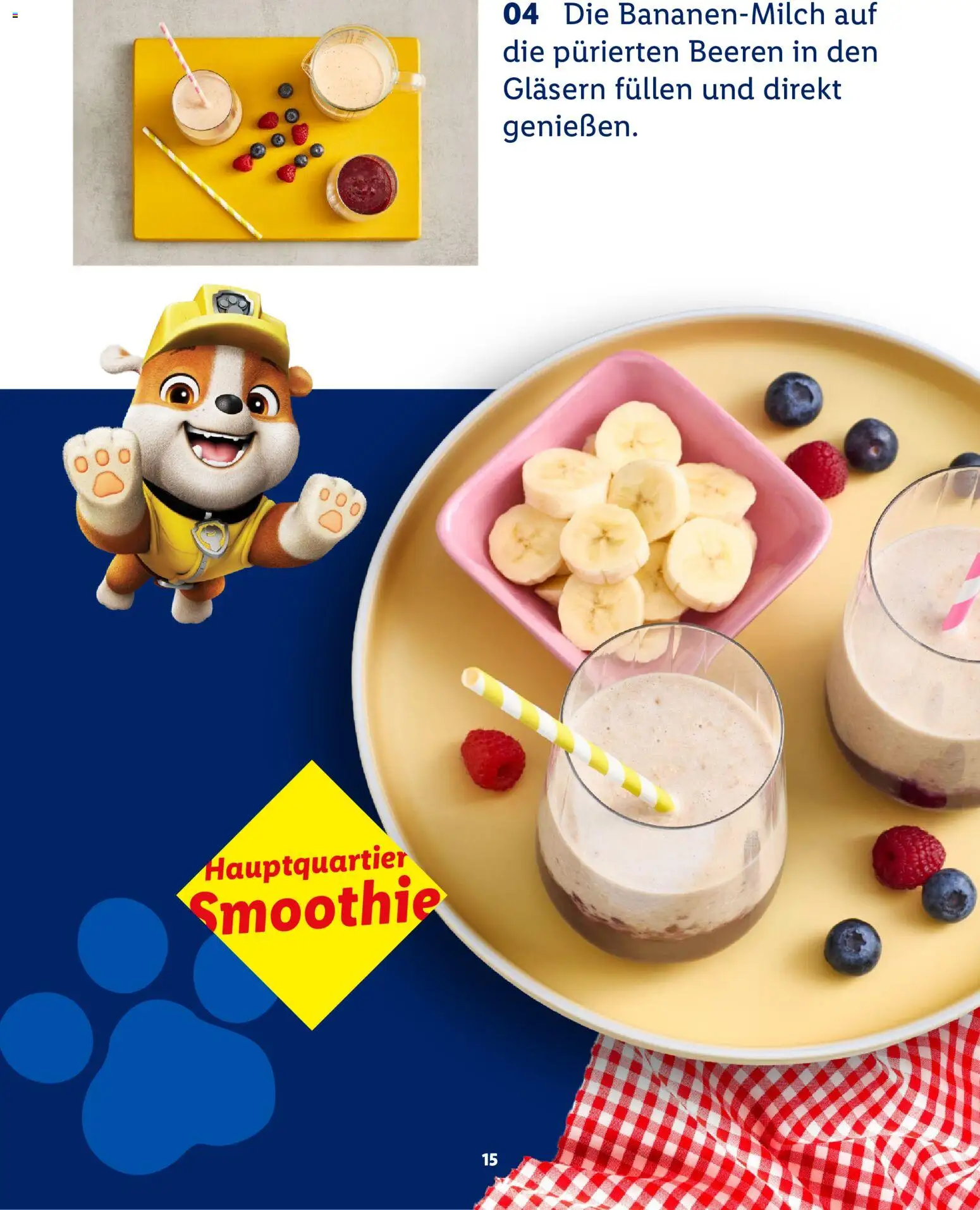 Lidl Německo leták - Paw Patrol od 20.07.2026 | Strana: 15 | Produkty: Smoothie