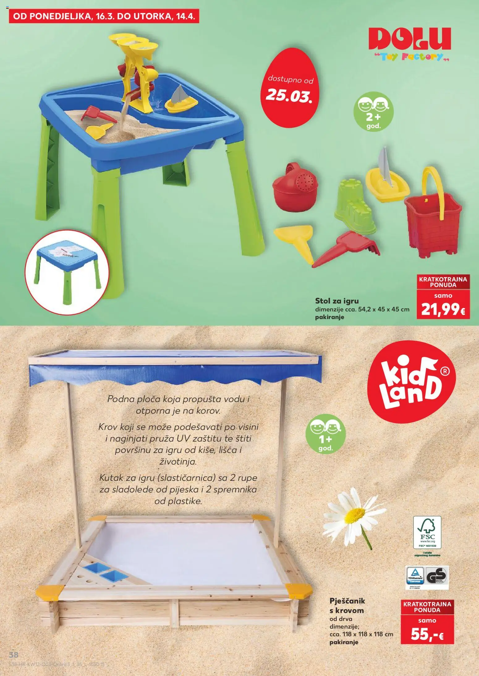 Kaufland katalog | vrijedi od 16.03.2026 | Stranica: 38 | Proizvodi: Stol