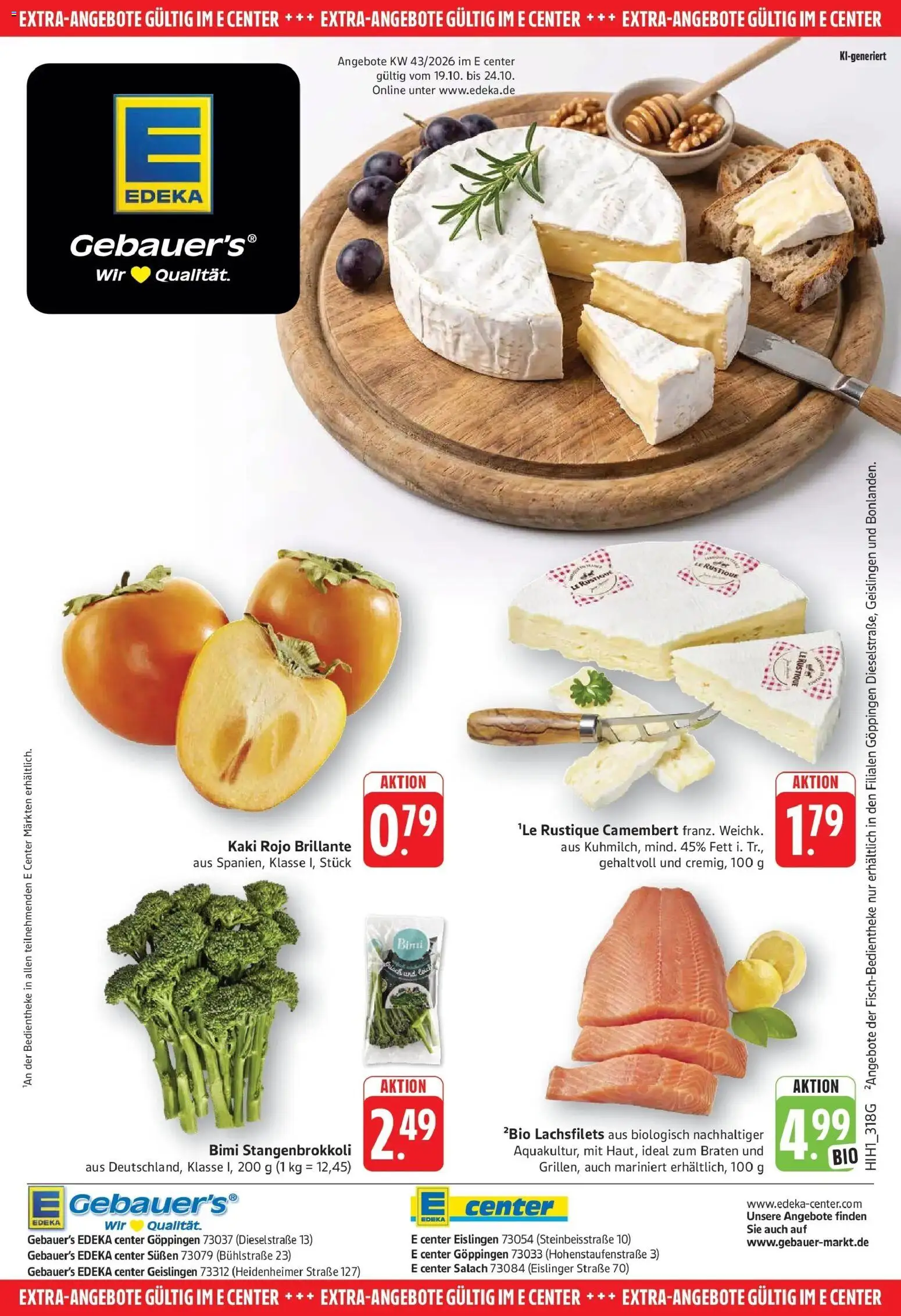 Edeka Prospekt Göppingen (ab 19.10.2026) » Angebote Online | Seite: 27 | Produkte: Camembert, Kaki