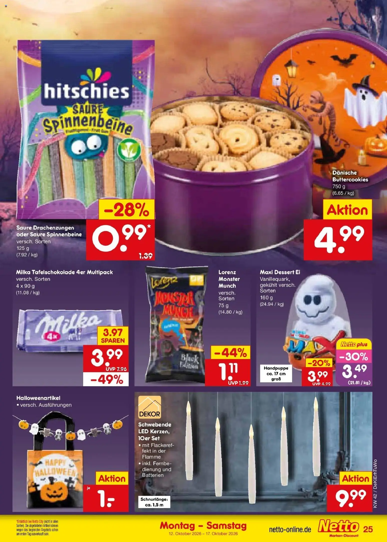 Netto Marken-Discount Prospekt Ludwigshafen-Edigheim (ab 12.10.2026) » Angebote | Seite: 33 | Produkte: Batterien, Milka, Monster