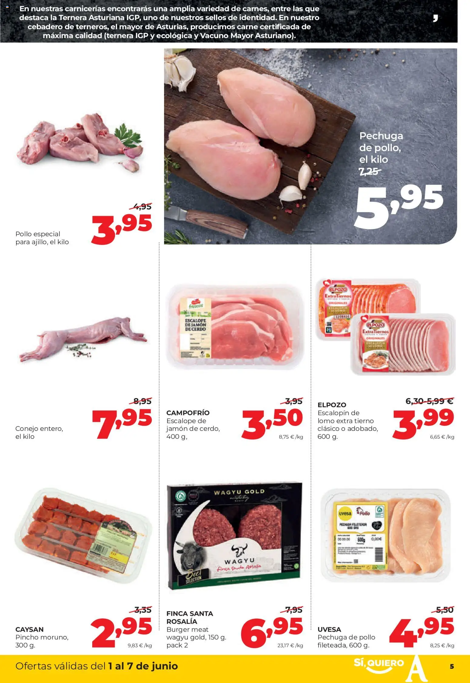 Alimerka folleto Asturias │ válido desde el 01.06.2026 | Página: 5 | Productos: Jamón