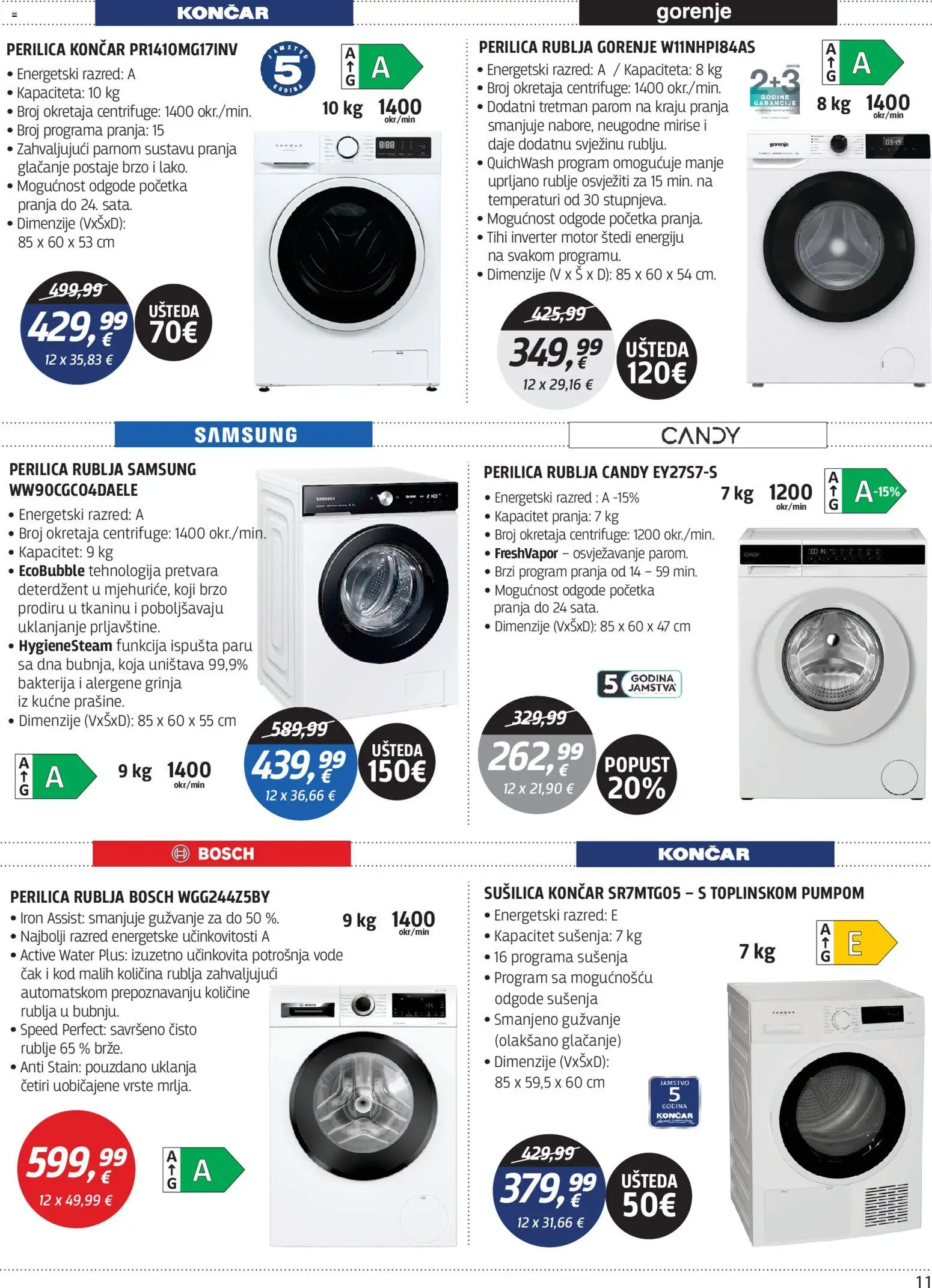 Centar Tehnike katalog | vrijedi od 15.06.2026 | Stranica: 11 | Proizvodi: Perilica rublja, Deterdžent, Sušilica
