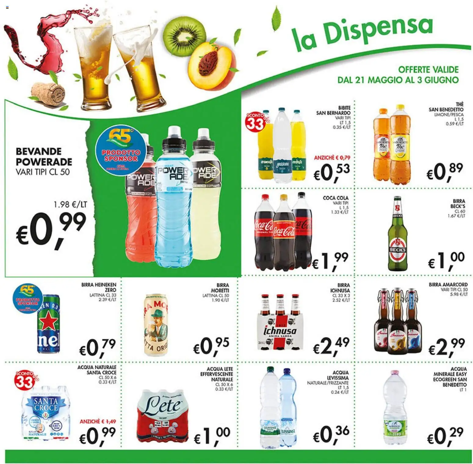 Volantino Coal del 21.05.2026 | Pagina: 16 | Prodotti: Acqua Lete, Birra, Acqua naturale, Heineken