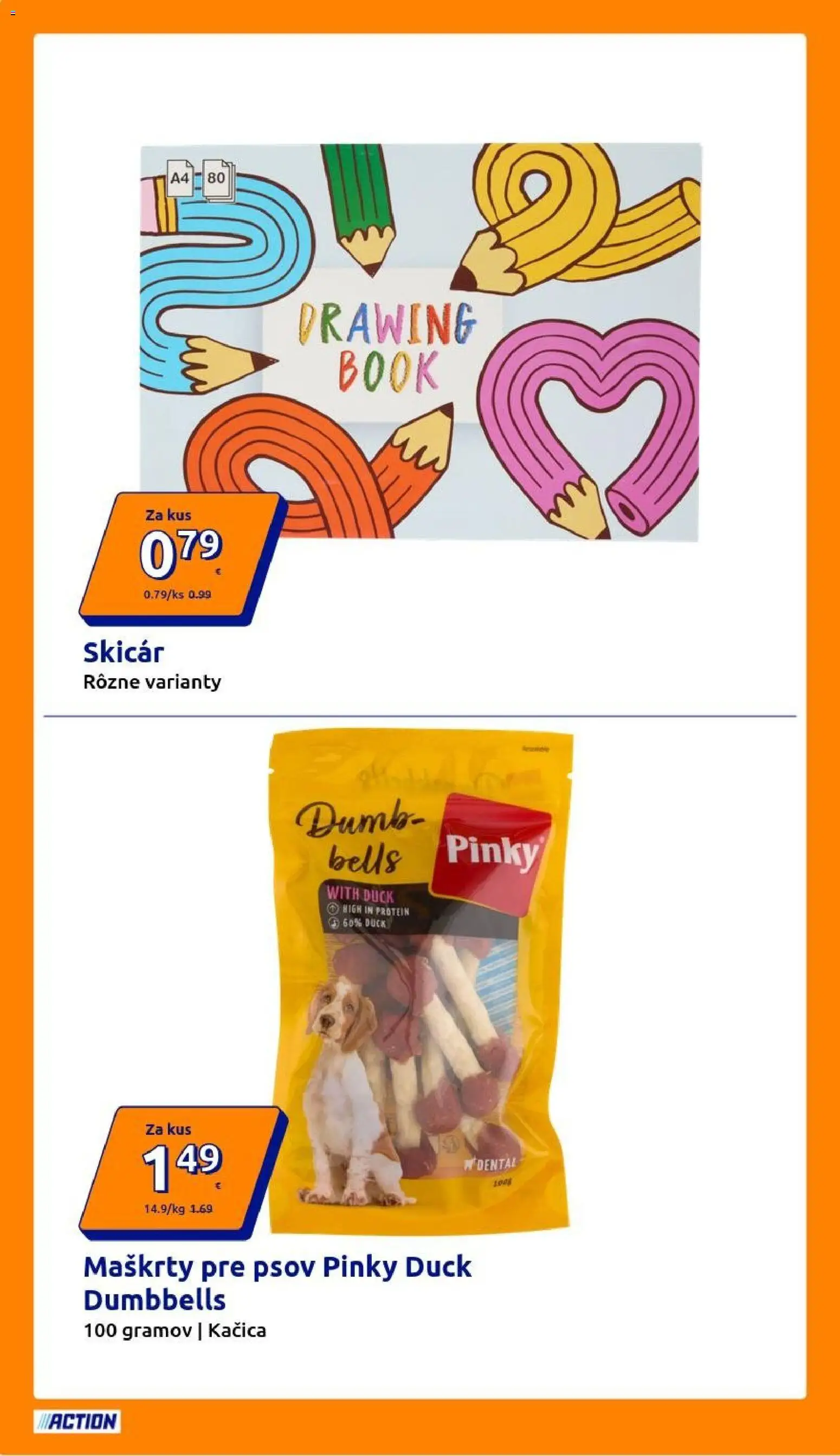 Nové Action akcie – leták je platný od 12.08.2026 | Strana: 2 | Produkty: Protein, Kačica