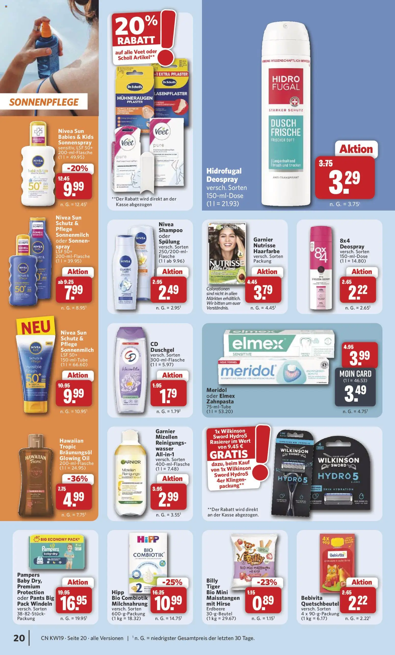 Combi Prospekt 	 – gültig ab 04.05.2026 | Seite: 20 | Produkte: Rasierer, Pampers, Spülung, Haarfarbe