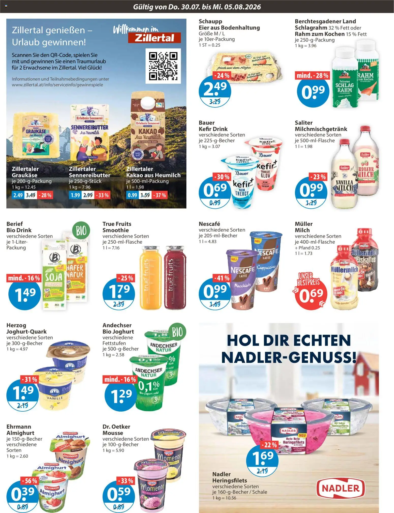 V-Markt Angebote – gültig ab 30.07.2026 | Seite: 6 | Produkte: Kefir, Milch, Eier, Müllermilch