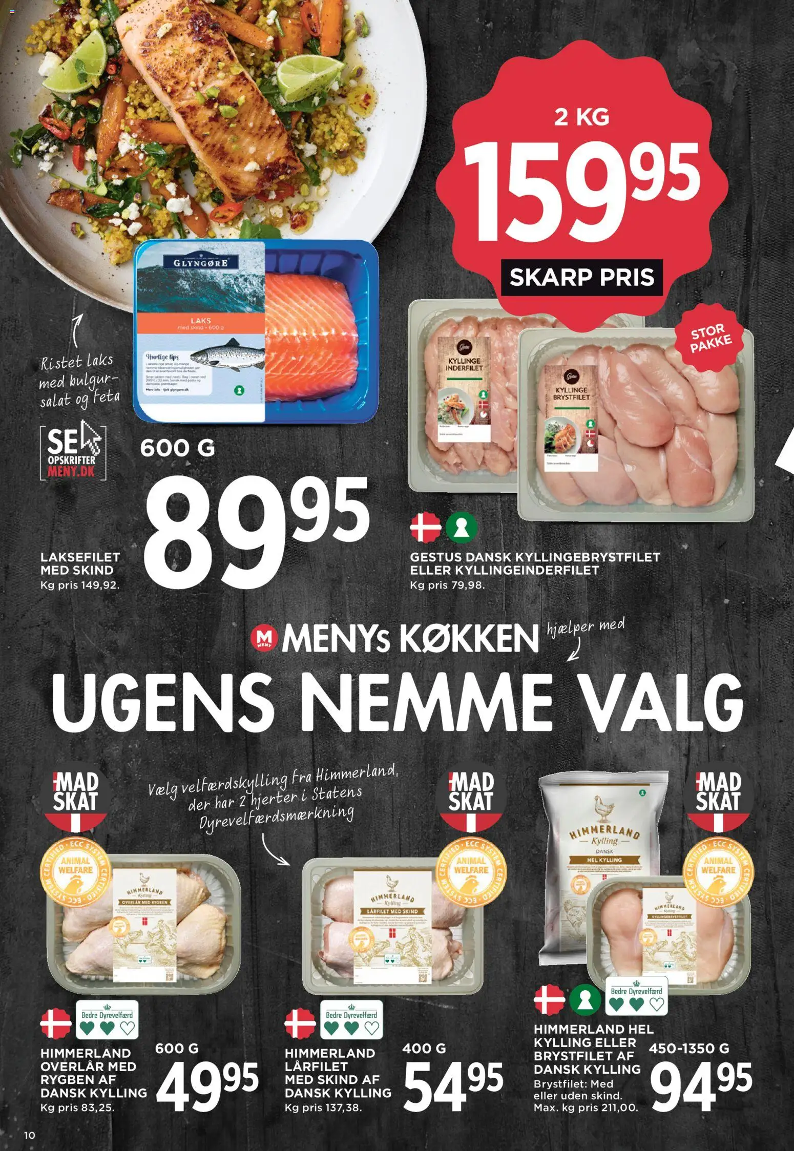 Meny tilbudsavis – gyldig fra 31/07/2026 | Side: 10 | Produkter: Salat, Laks
