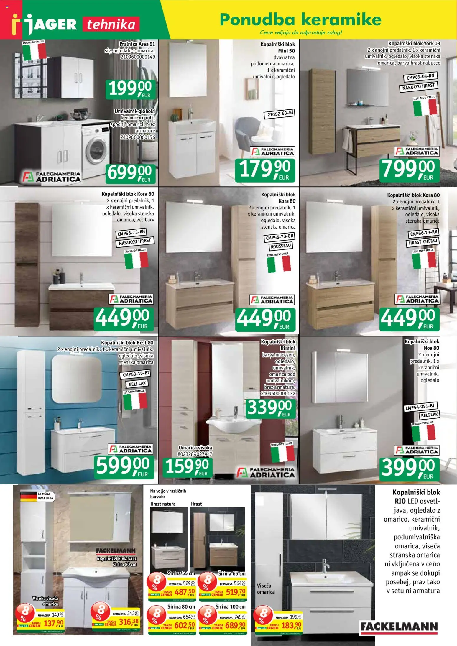 Novi Jager katalog ponudbe – veljaven od 27.05.2026 | Stran: 10 | Izdelki: Ogledalo, Blok, Lak, Omarica
