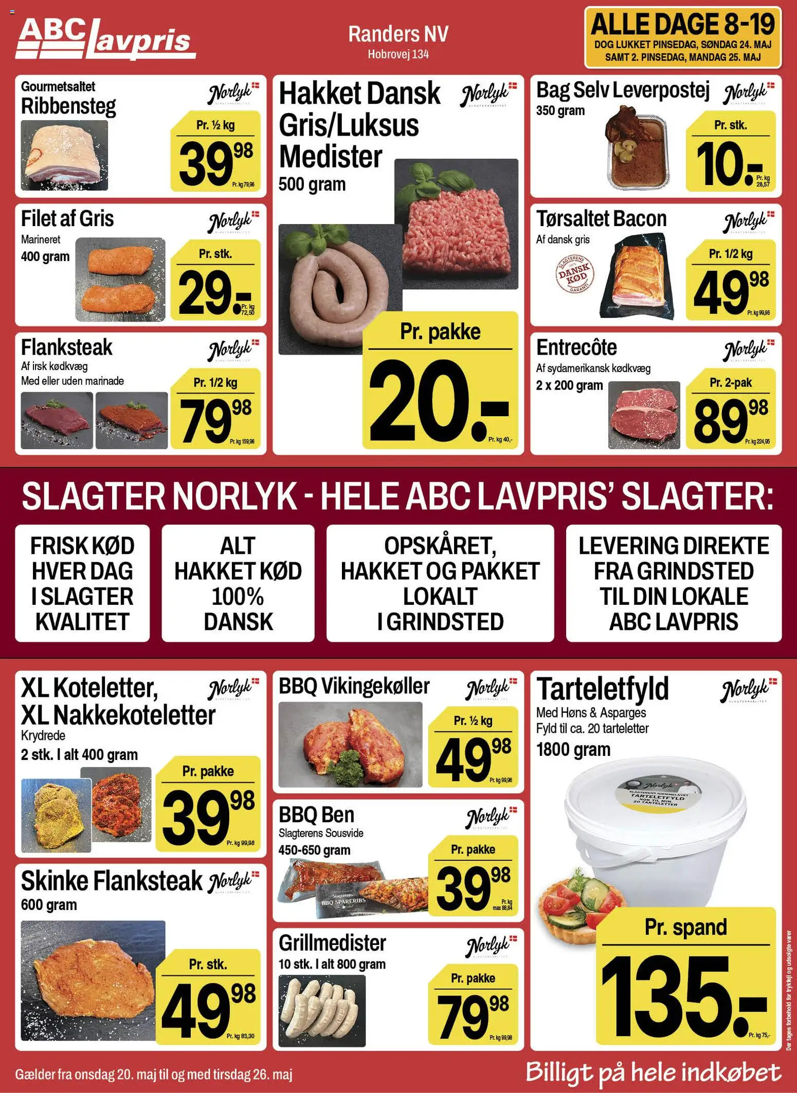 Abc Lavpris tilbudsavis – gyldig fra 20.05.2026 | Side: 6 | Produkter: Spareribs, Entrecote, Tarteletter, Asparges