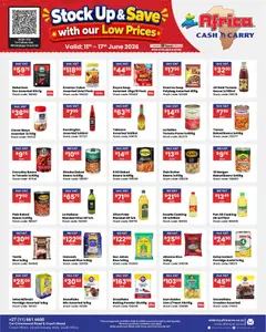 Africa Cash & Carry specials catalogue – valid from 11.06.2026 | Page: 28 | Products: Baked beans, Powder, Rice, Stock