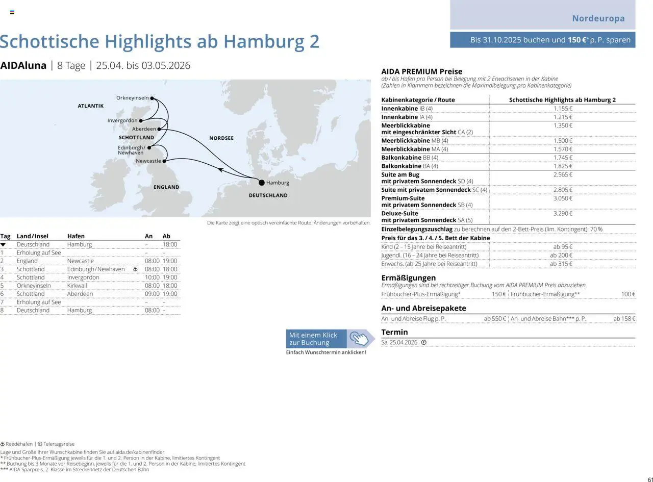 Aida Sommer 2026 – gültig ab 01.03.2026 | Seite: 61 | Produkte: Bett