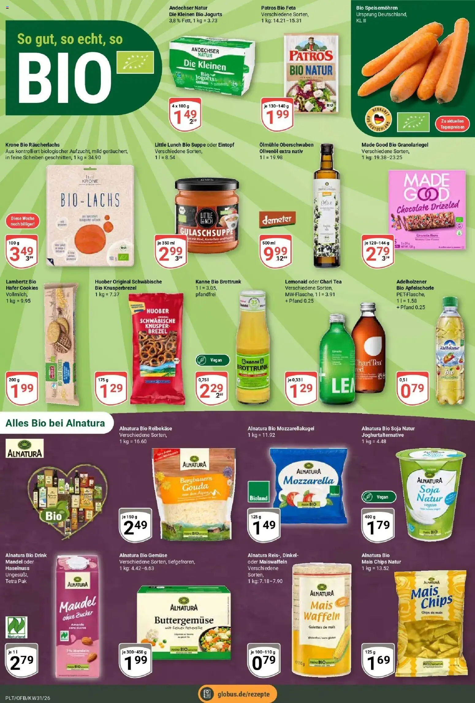 Globus Prospekt Plattling – gültig ab 20.07.2026 | Seite: 15 | Produkte: Mozzarella, Patros, Räucherlachs, Zucker