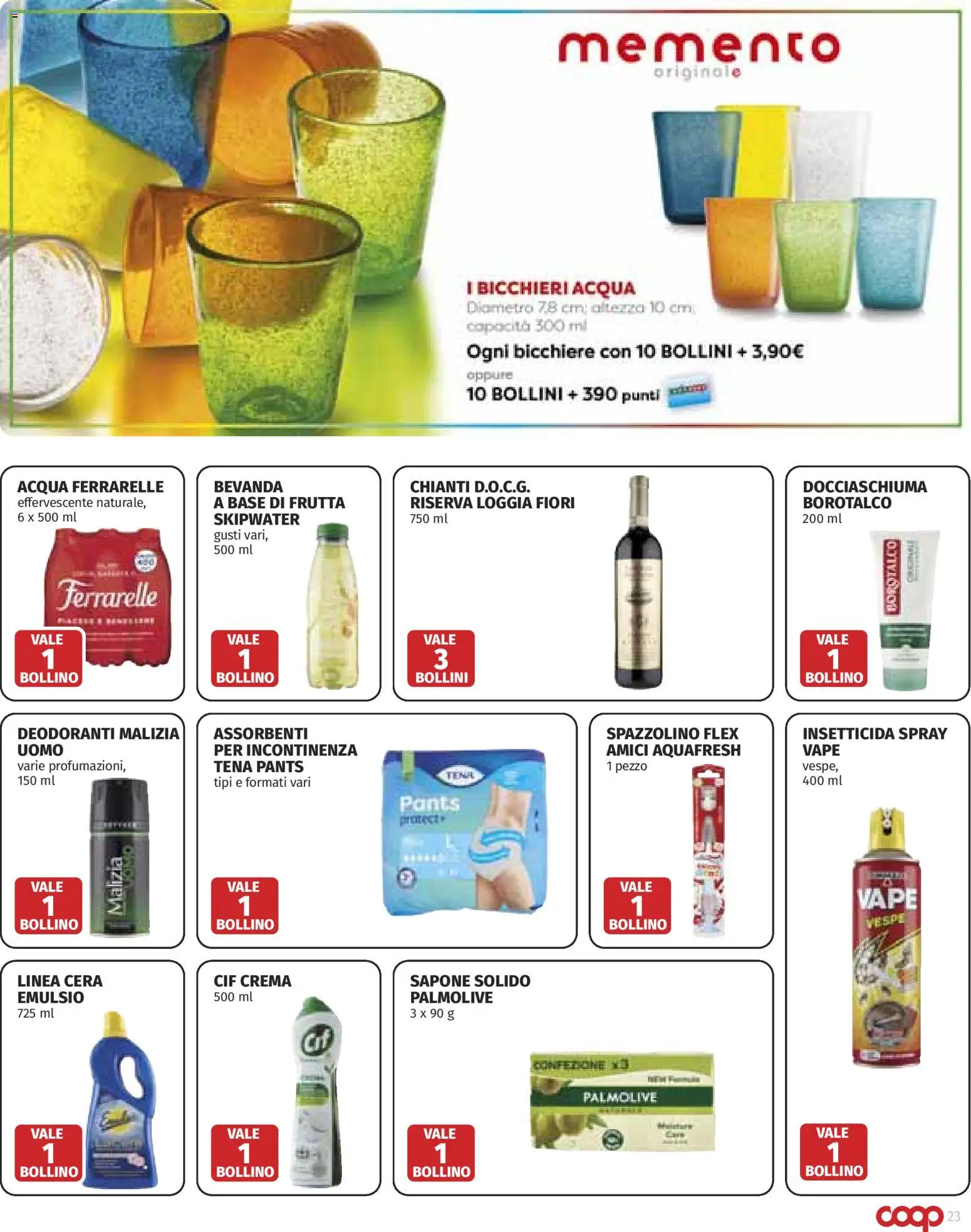 Volantino COOP del 22.05.2026 | Pagina: 23 | Prodotti: Crema, Sapone, Acqua, Frutta