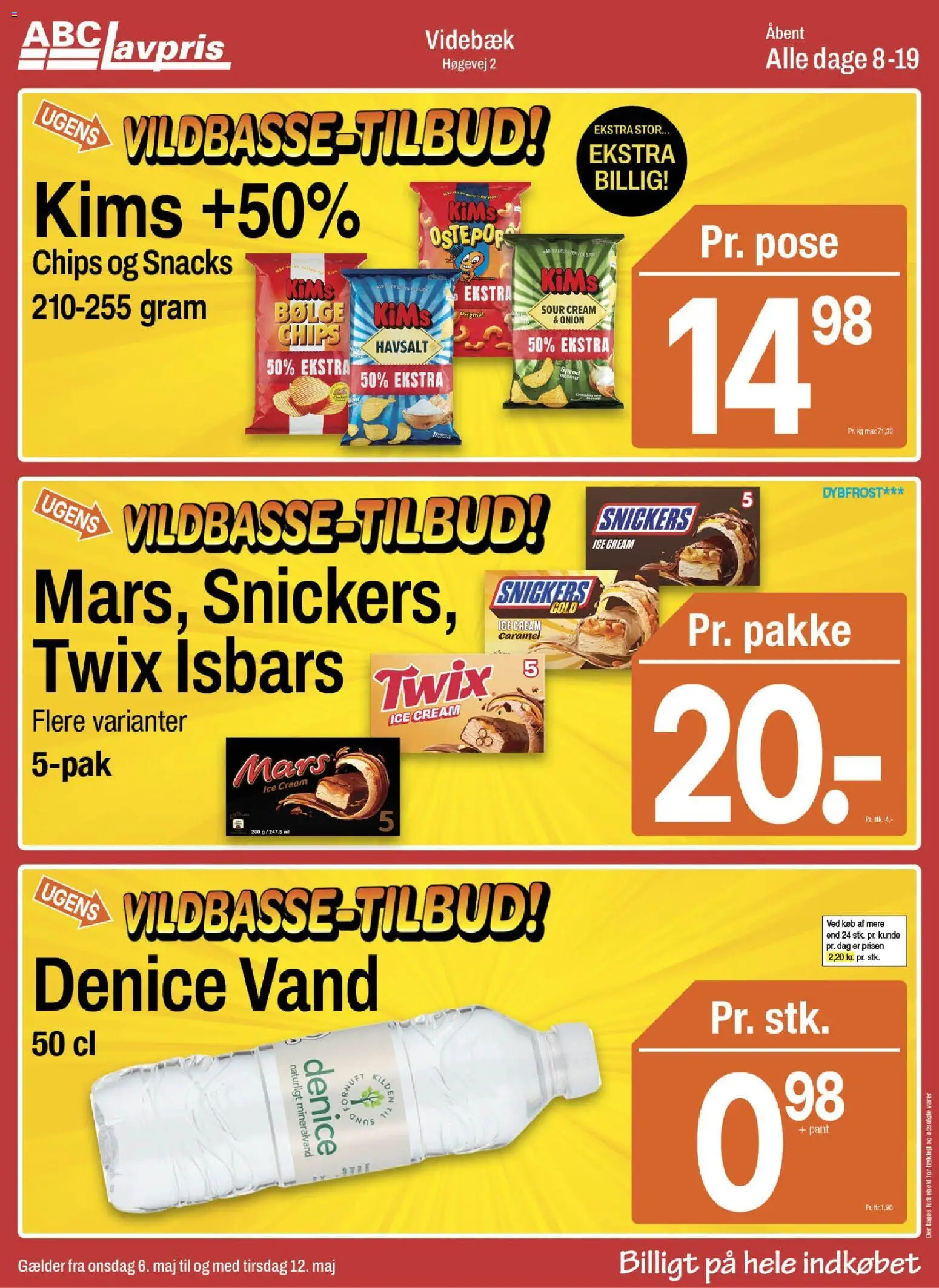 Abc Lavpris tilbudsavis – gyldig fra 06.05.2026 | Side: 2 | Produkter: Chips, Iogurteira
