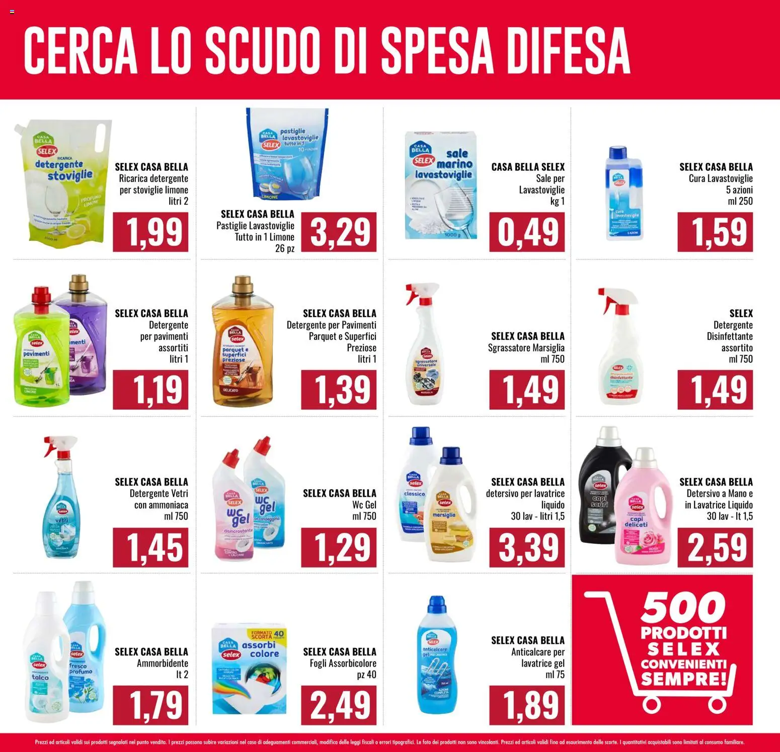 Volantino Famila del 08/10/2026 | Pagina: 14 | Prodotti: Detergente, Sgrassatore, Sale, WC