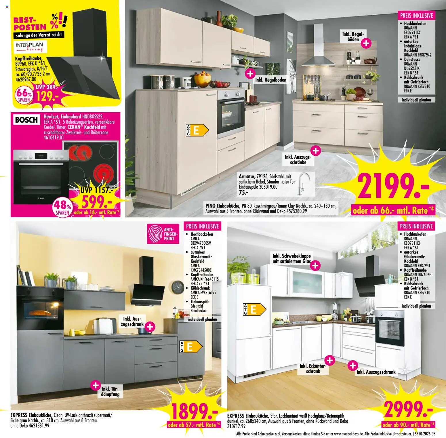 SB Möbel Boss Prospekt Alte Messe Leipzig – gültig ab 09.05.2026 | Seite: 3 | Produkte: Regal, Schrank, Tür, Kühlschrank