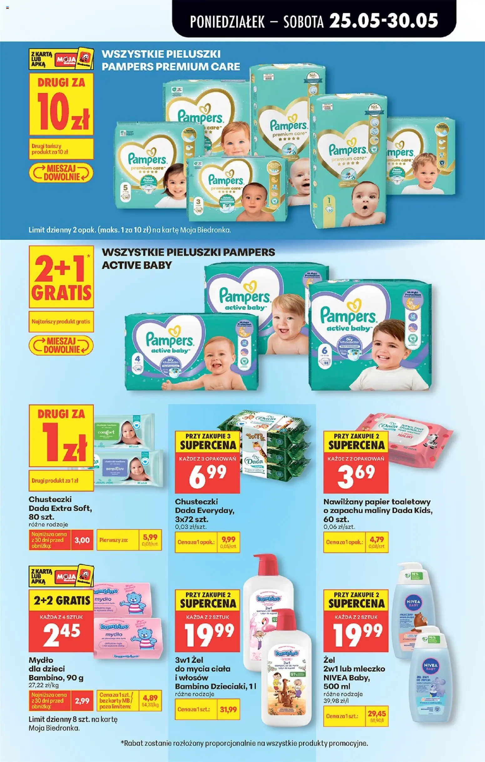Biedronka Polsko leták od 25.05.2026 | Strana: 61 | Produkty: Mýdlo, Nivea, Pampers Premium Care, Maliny