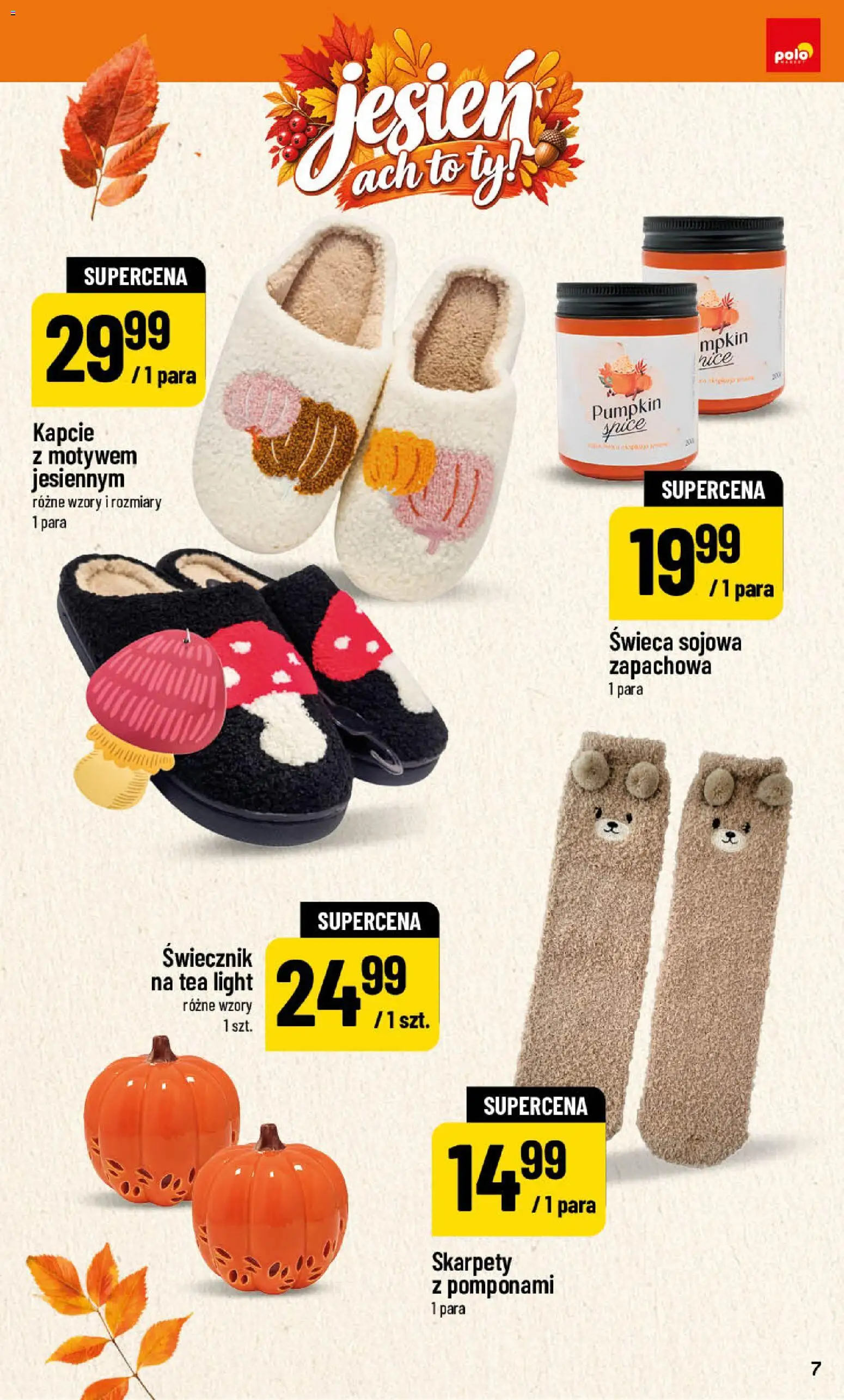 POLOmarket katalog - Jesień od 25.09.2026 | Strona: 7 | Produkty: Skarpety, Kapcie, Świeca