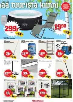 Kärkkäinen-mainoslehti voimassa 24/06/2026 alkaen | Sivu: 3 | Tuotteet: Lepotuoli, Varastohylly, Kasvihuone, Pöytävalaisin