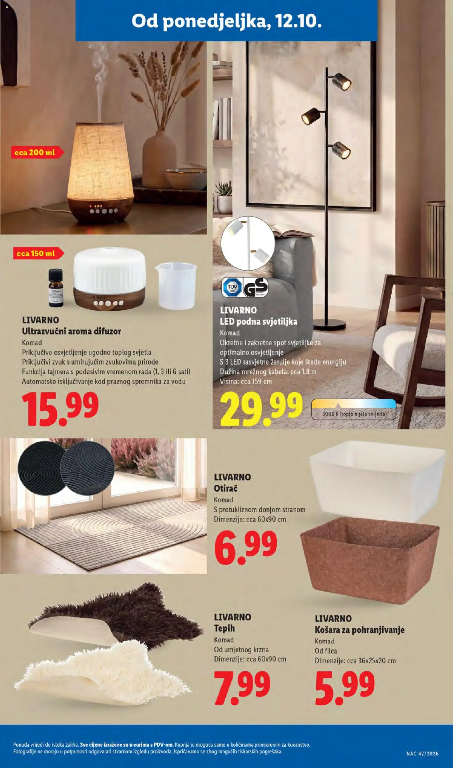 Lidl katalog | vrijedi od 12.10.2026 | Stranica: 31 | Proizvodi: Košara, Svjetiljka, Žarulje, Led