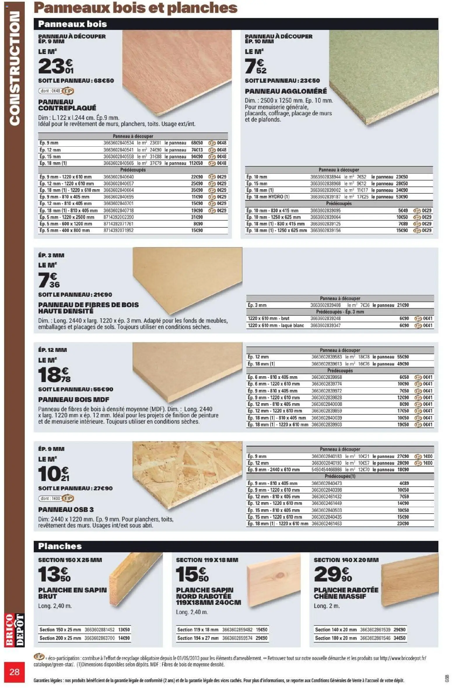 {H1} | Page: 28 | Produits: Panneau osb, Peinture, Laque