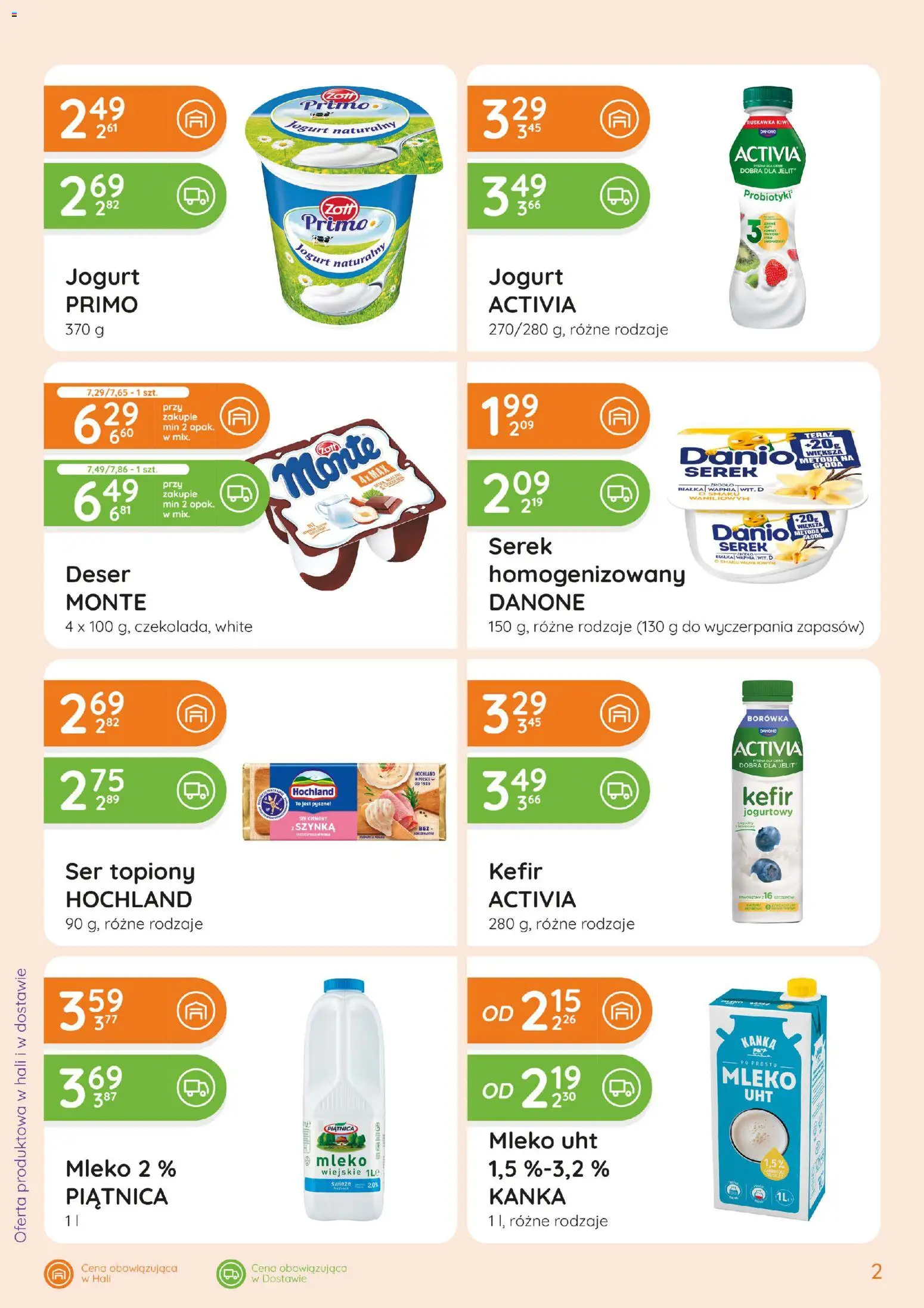 Eurocash gazetka - Ofensywa Spożywcza od 01.10.2026 | Strona: 2 | Produkty: Deser, Piątnica, Jogurt, Mleko UHT
