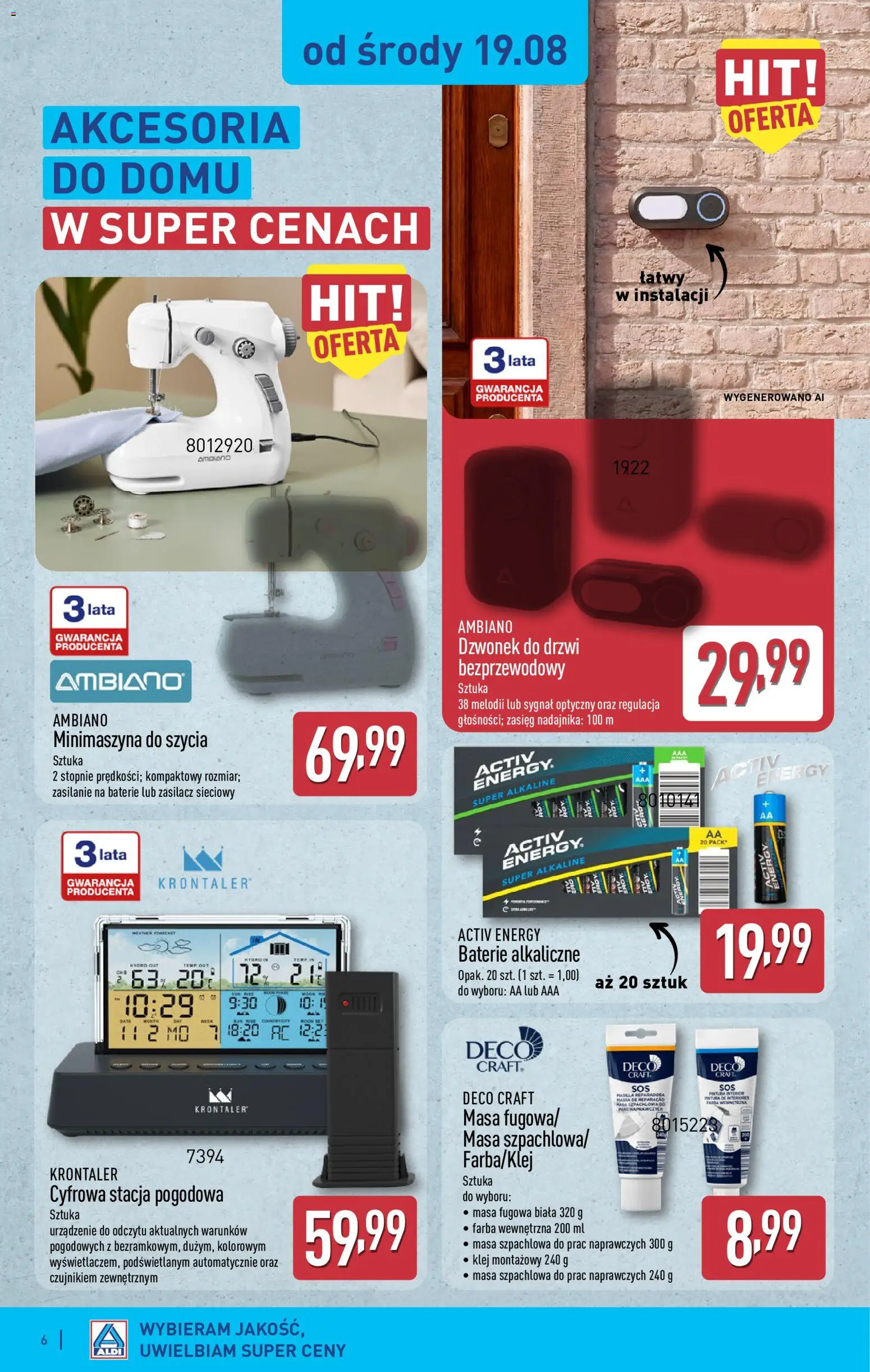 Aldi Polsko leták - Ostatnie sztuki w wybranych sklepach od 18.08.2026 | Strana: 6 | Produkty: Baterie