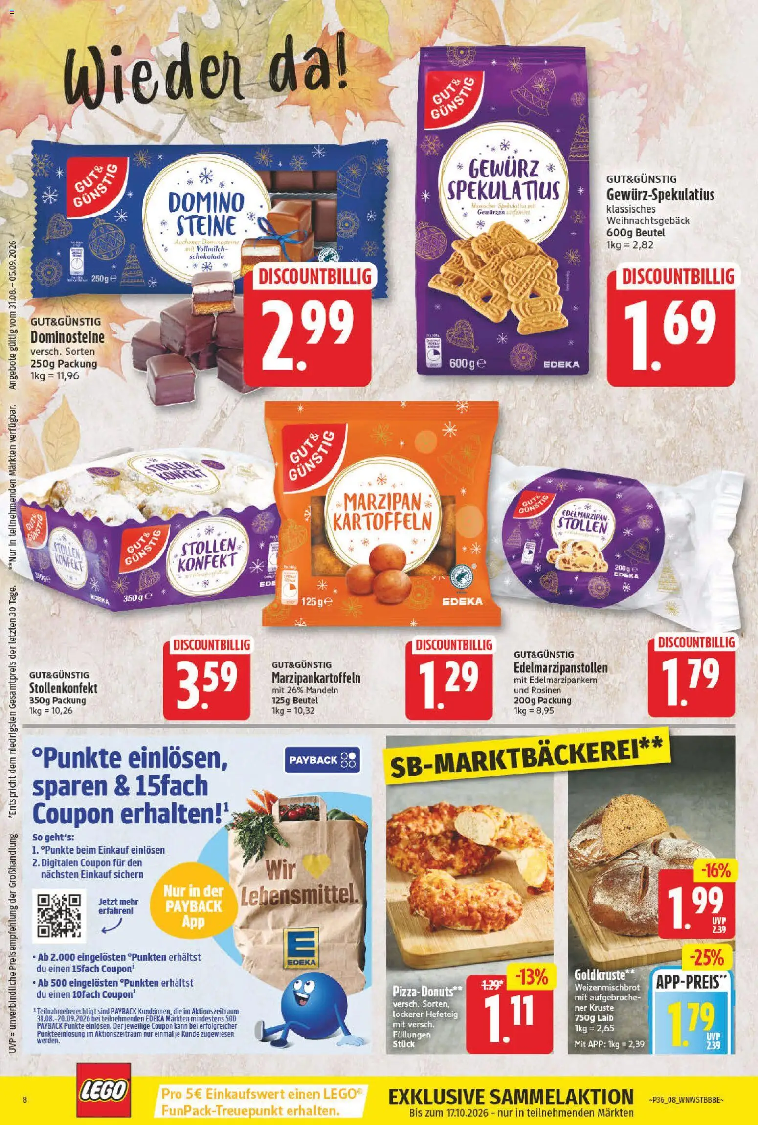 NP Discount Prospekt – gültig ab 31.08.2026 | Seite: 10 | Produkte: Schokolade, Mandeln, Rosinen, Kartoffeln