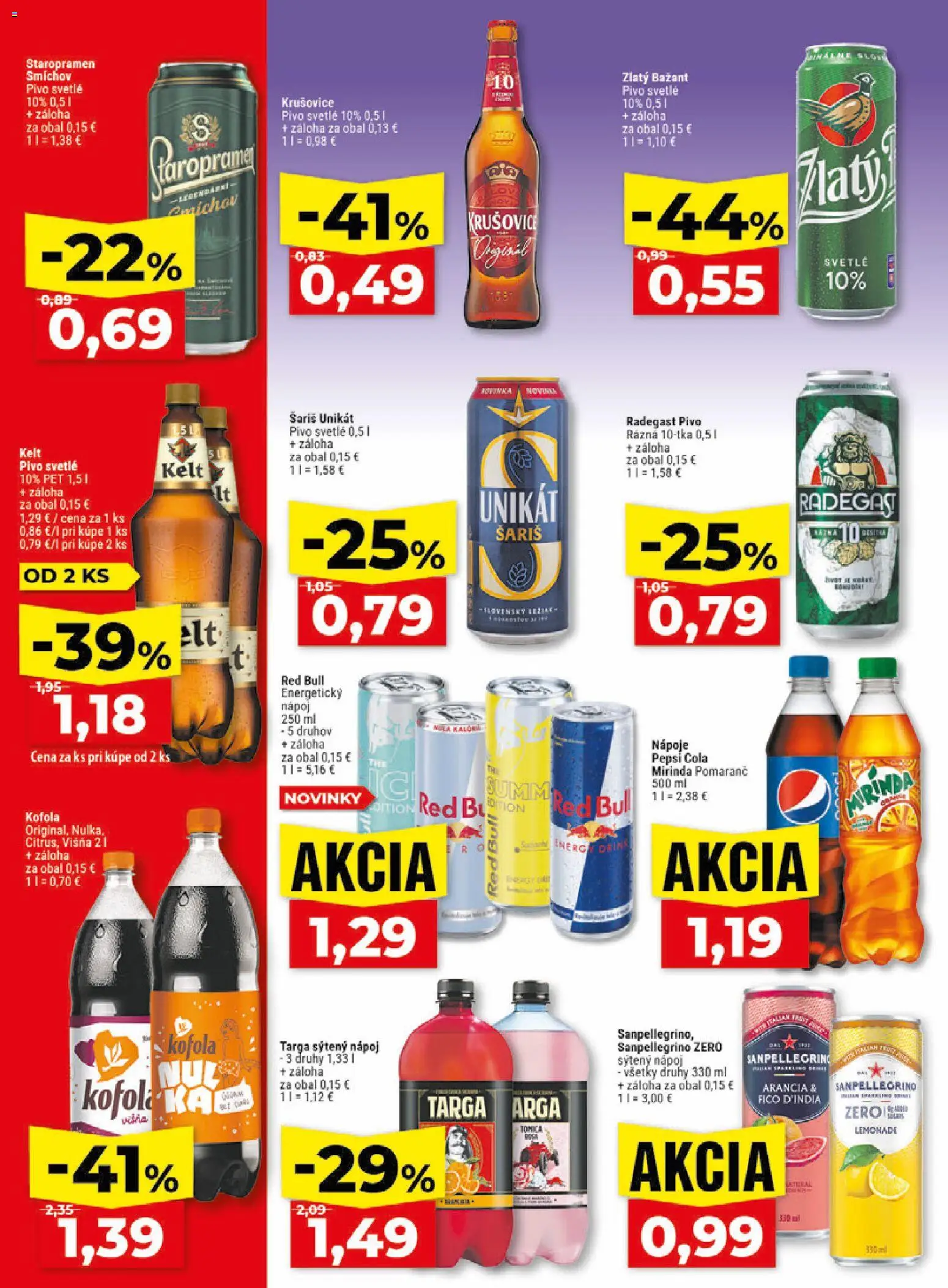 Nové Klas akcie – leták je platný od 13.07.2026 | Strana: 23 | Produkty: Pivo, Kelt, Kofola, Cola
